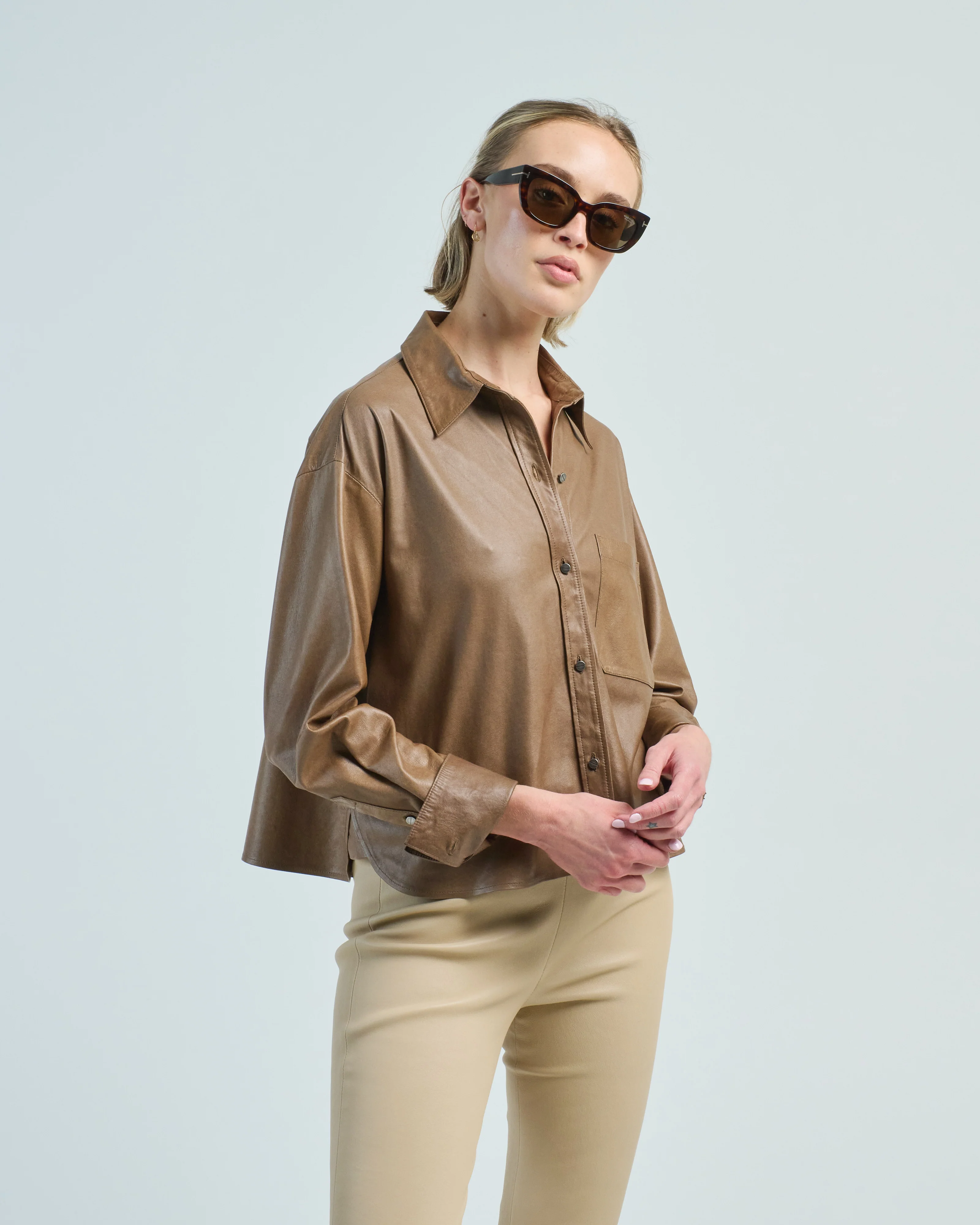 leather average joe top - Image 3