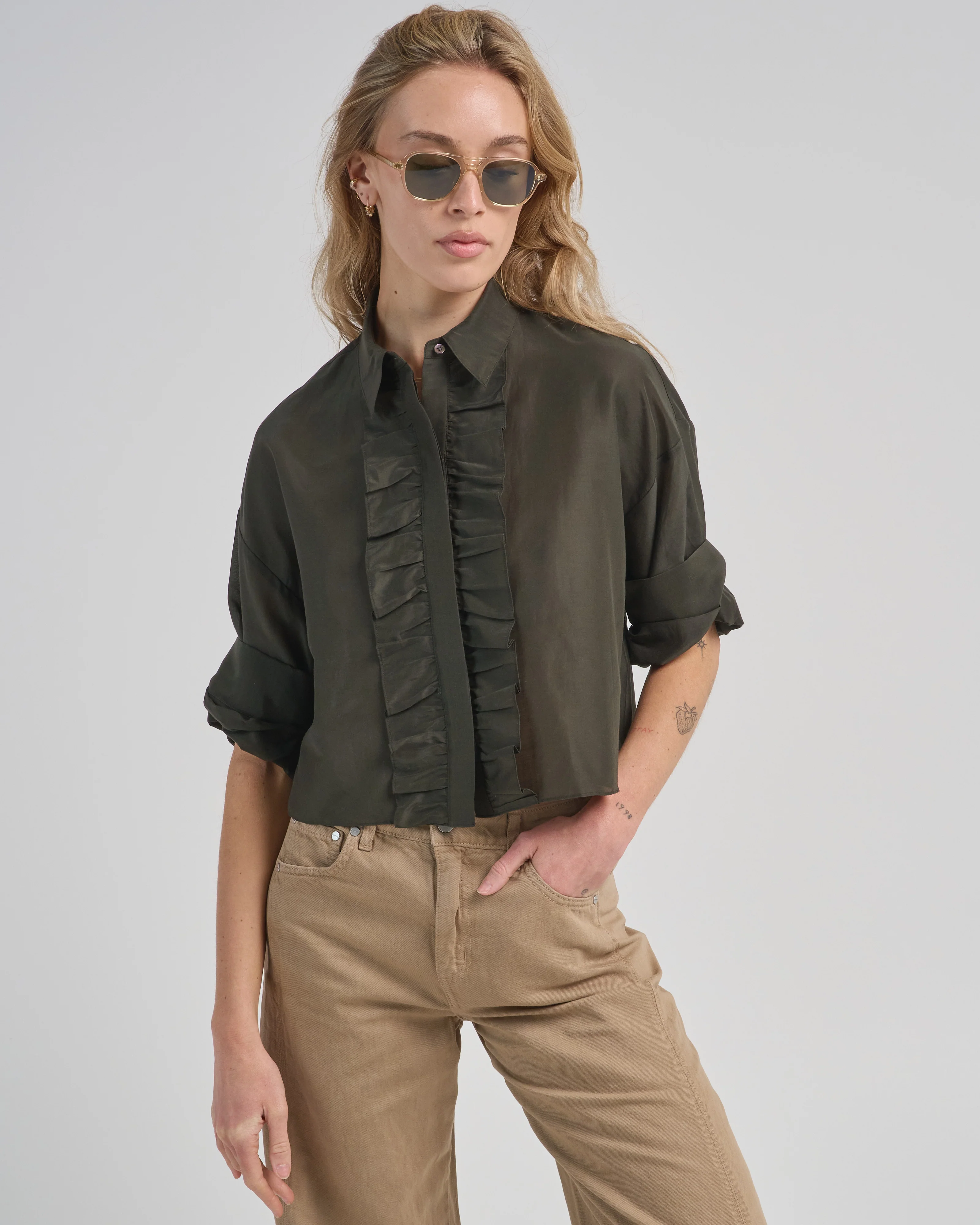 next ex shirt with ruffle - Image 2