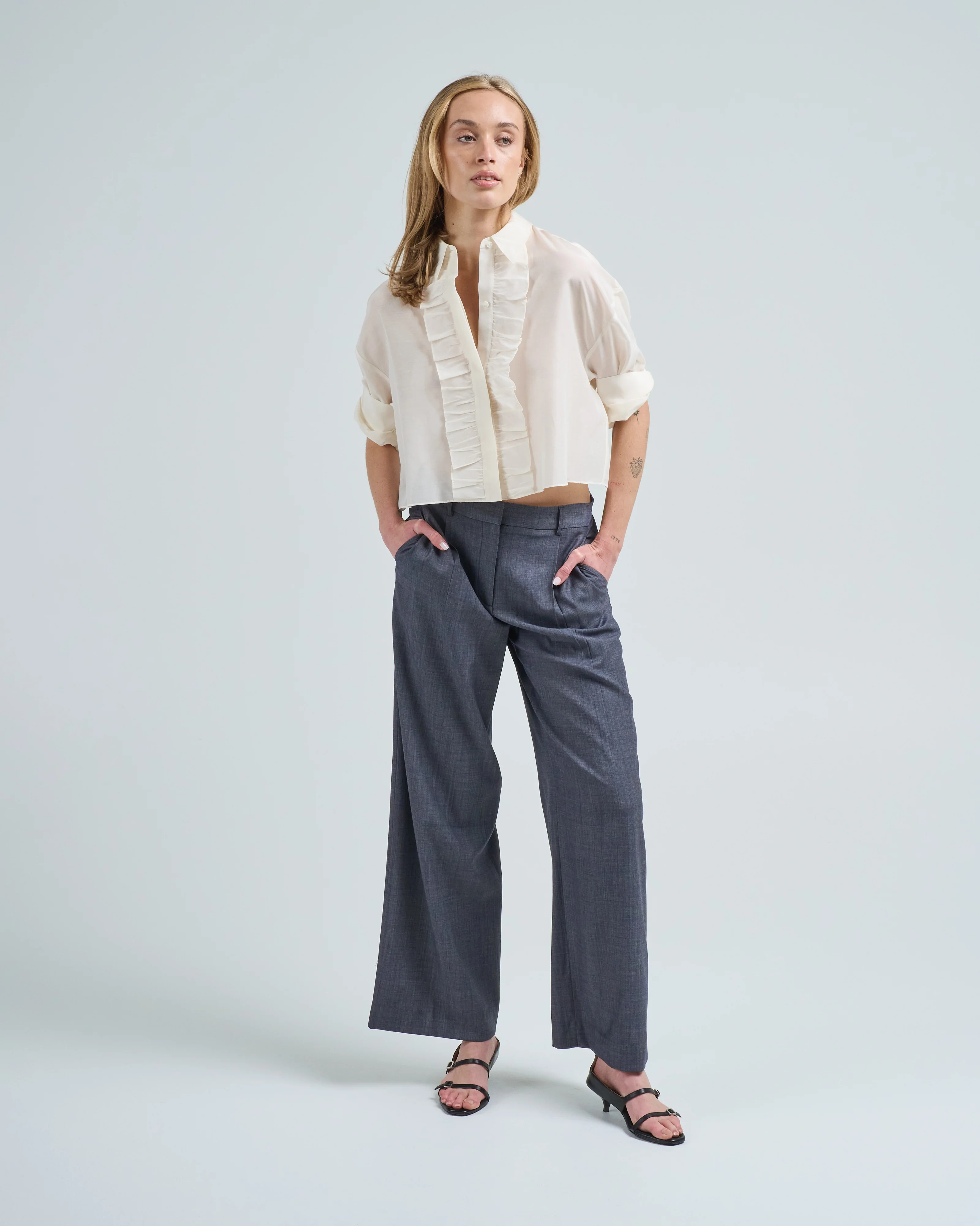 next ex shirt with ruffle - Image 2