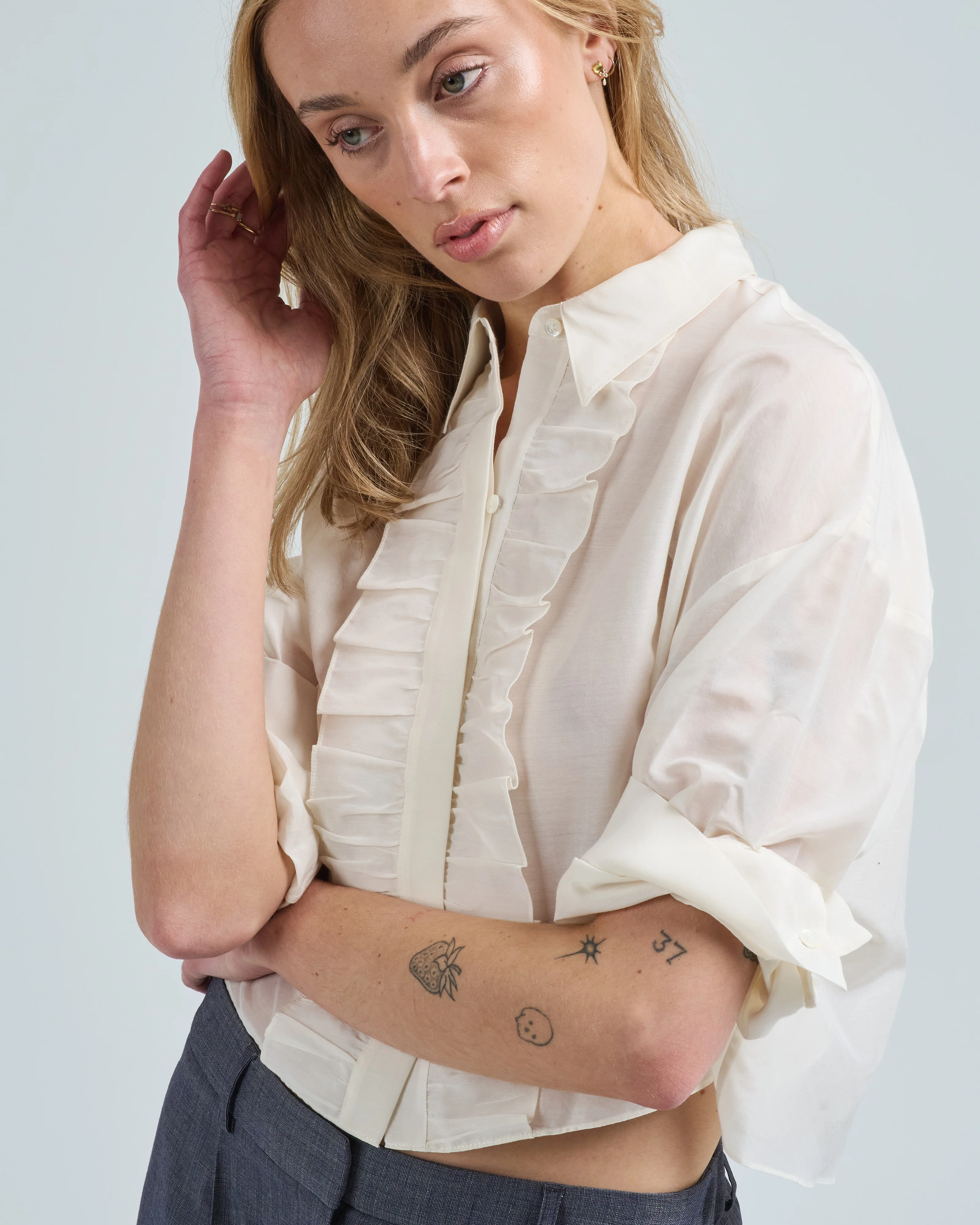 next ex shirt with ruffle - Image 5