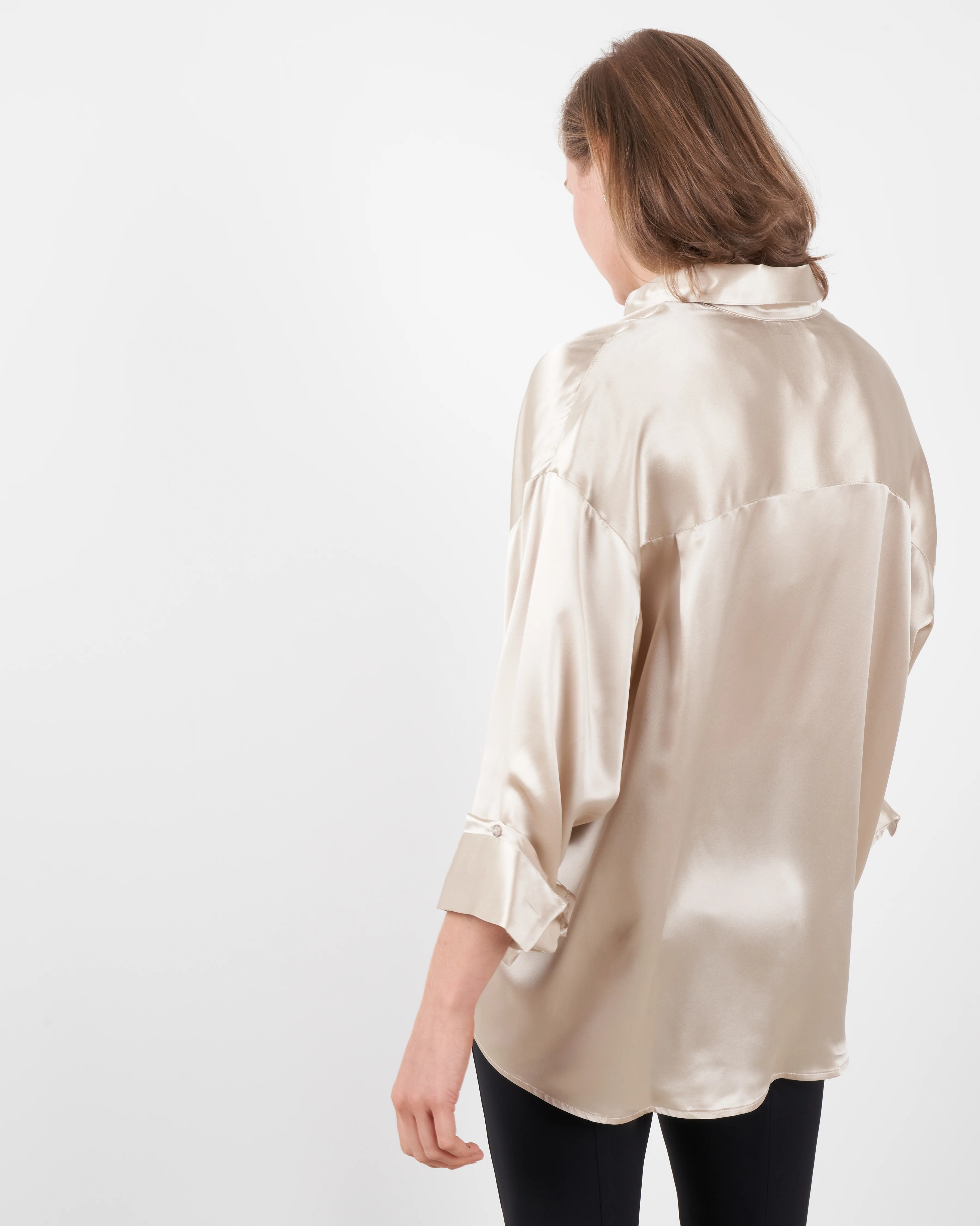 satin sheets shirt - champagne - Image 2
