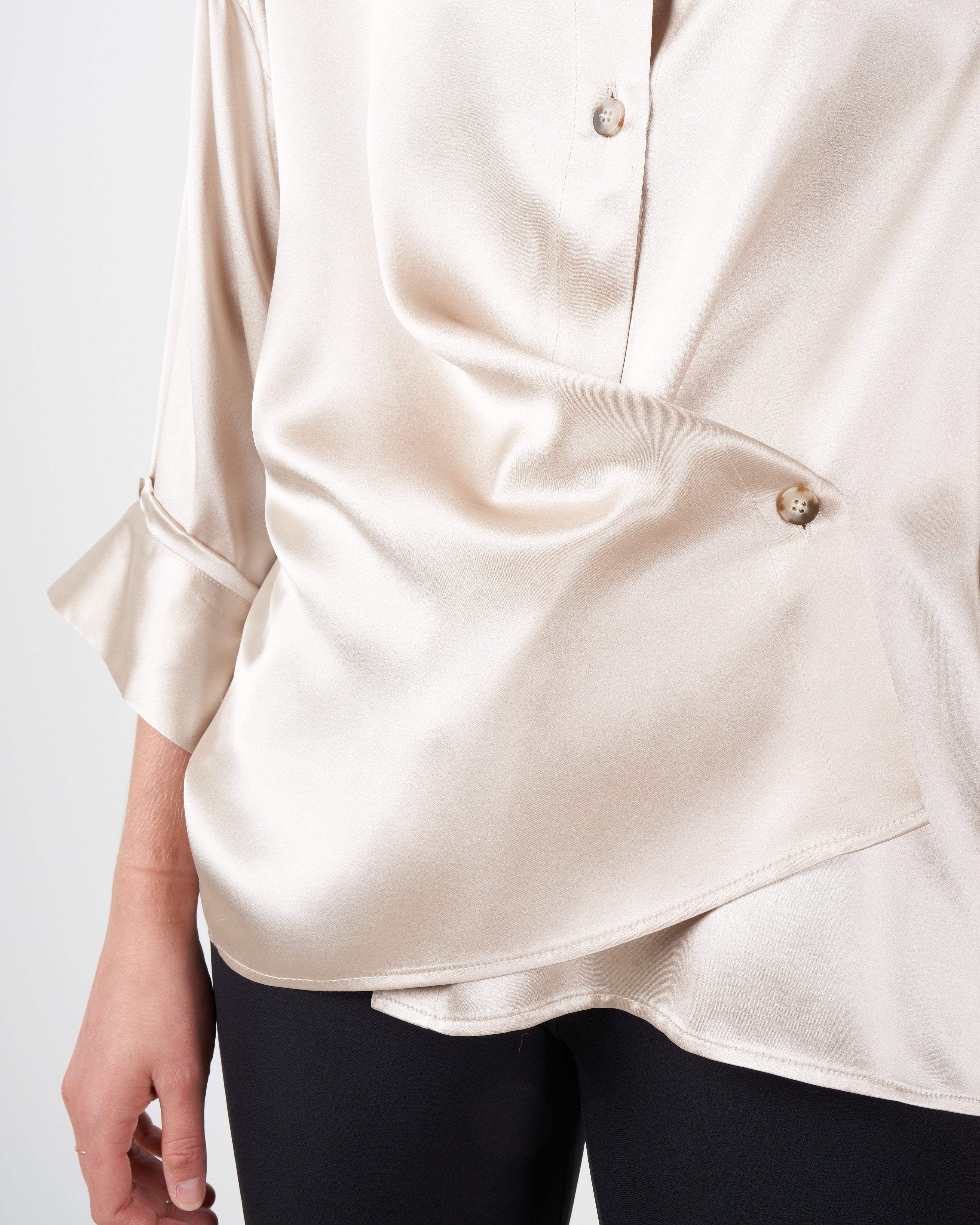 satin sheets shirt - champagne - Image 5