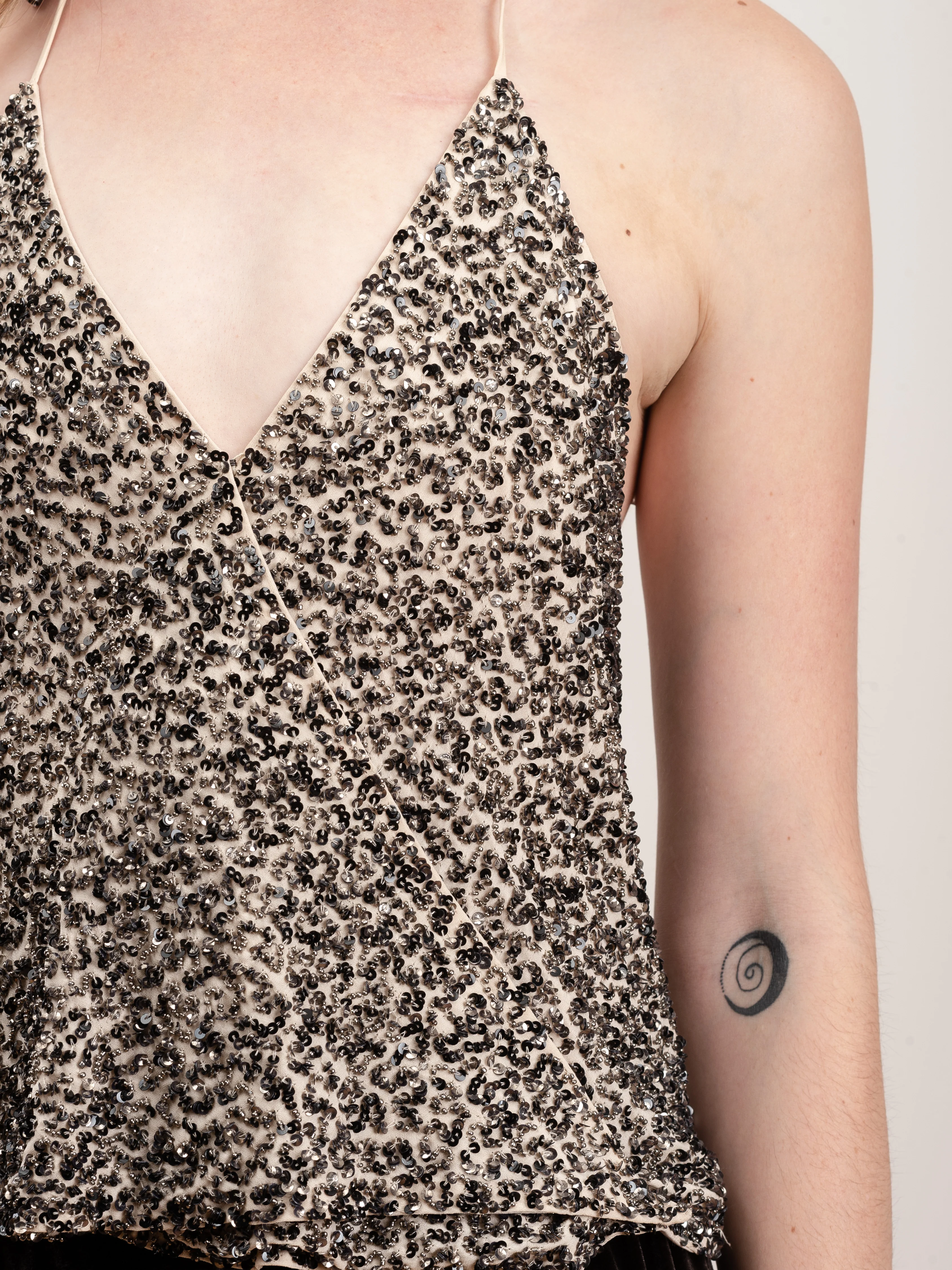 wrap cami - black/nude - Image 6