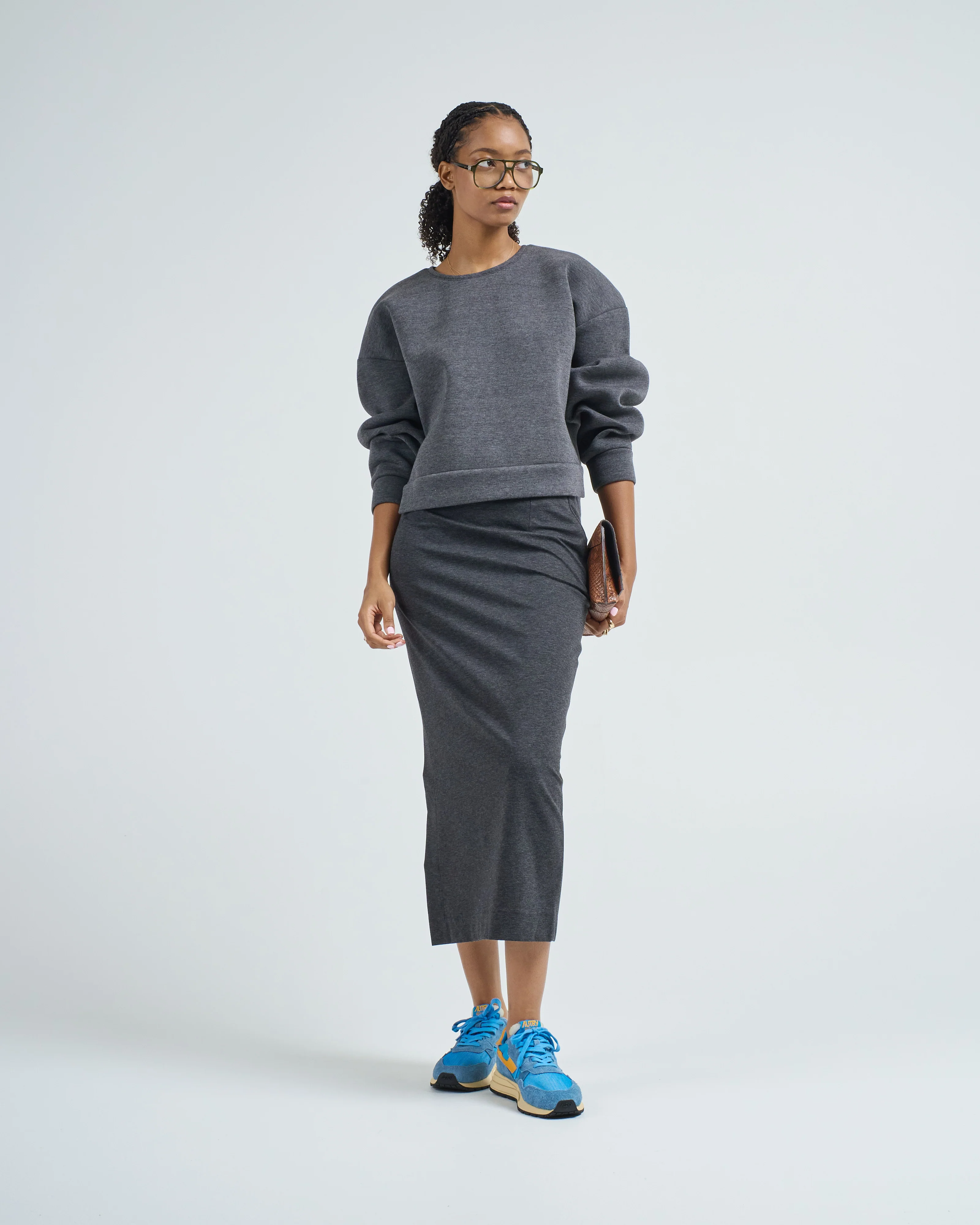 bonded jersey cropped sweater - Image 5