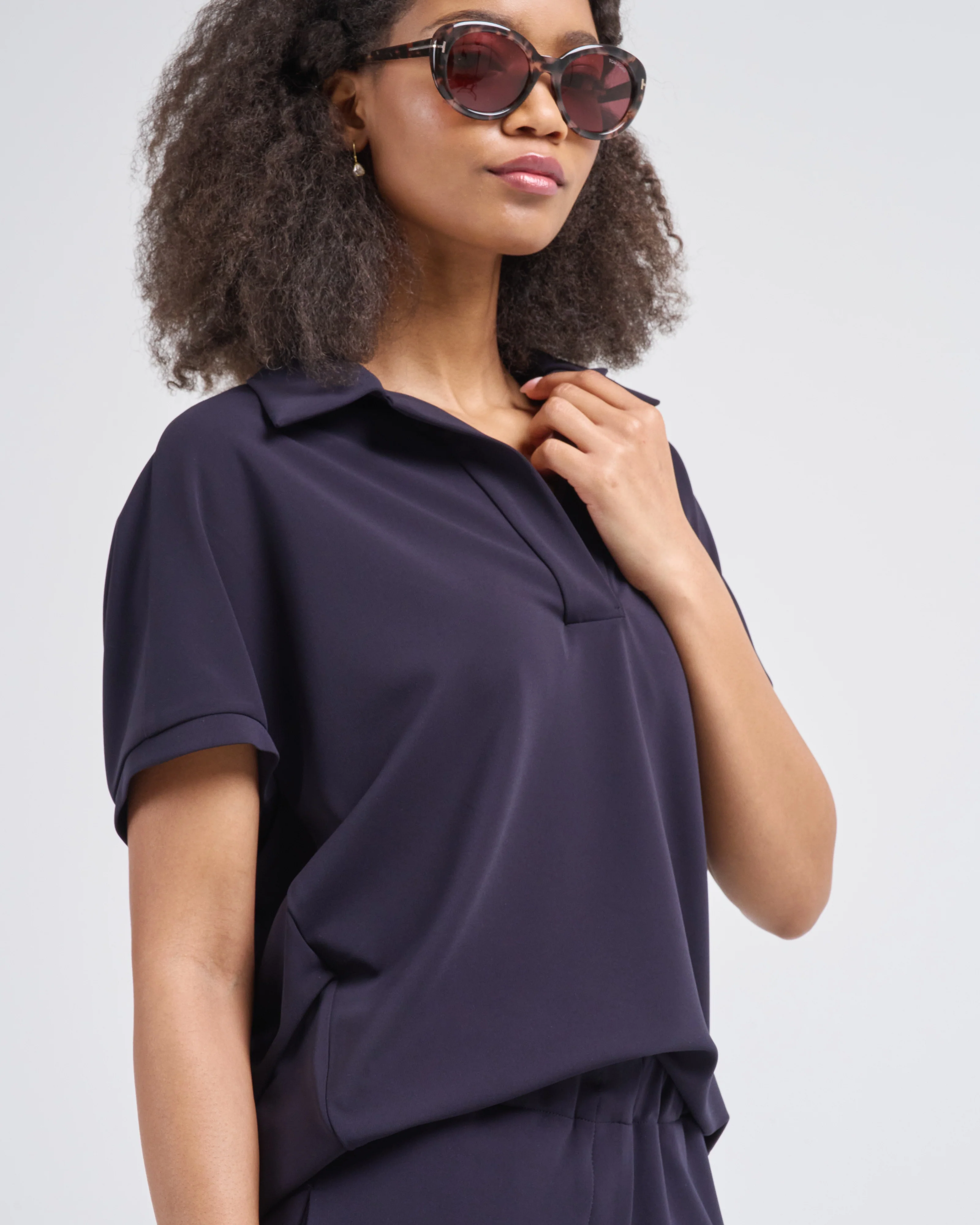 micro jersey cape polo - Image 4