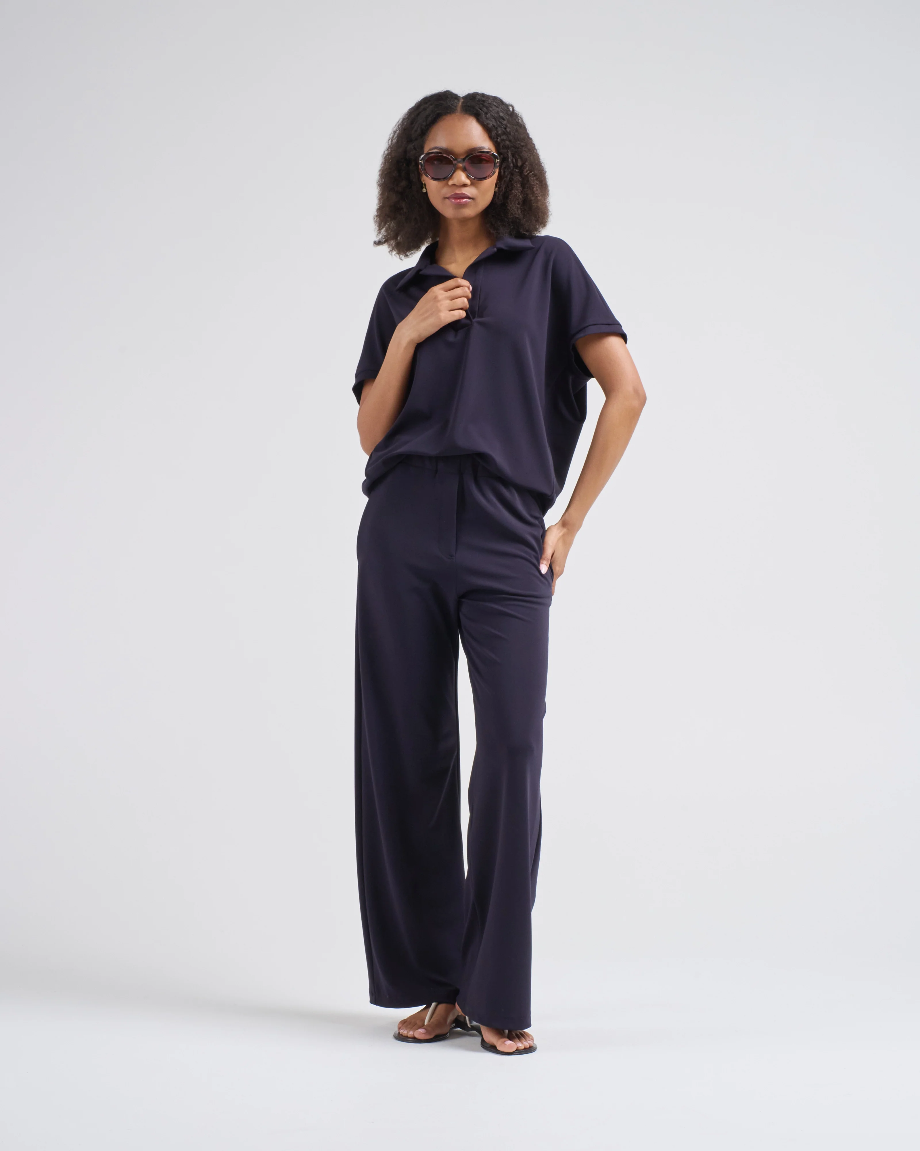 micro jersey cape polo - Image 5