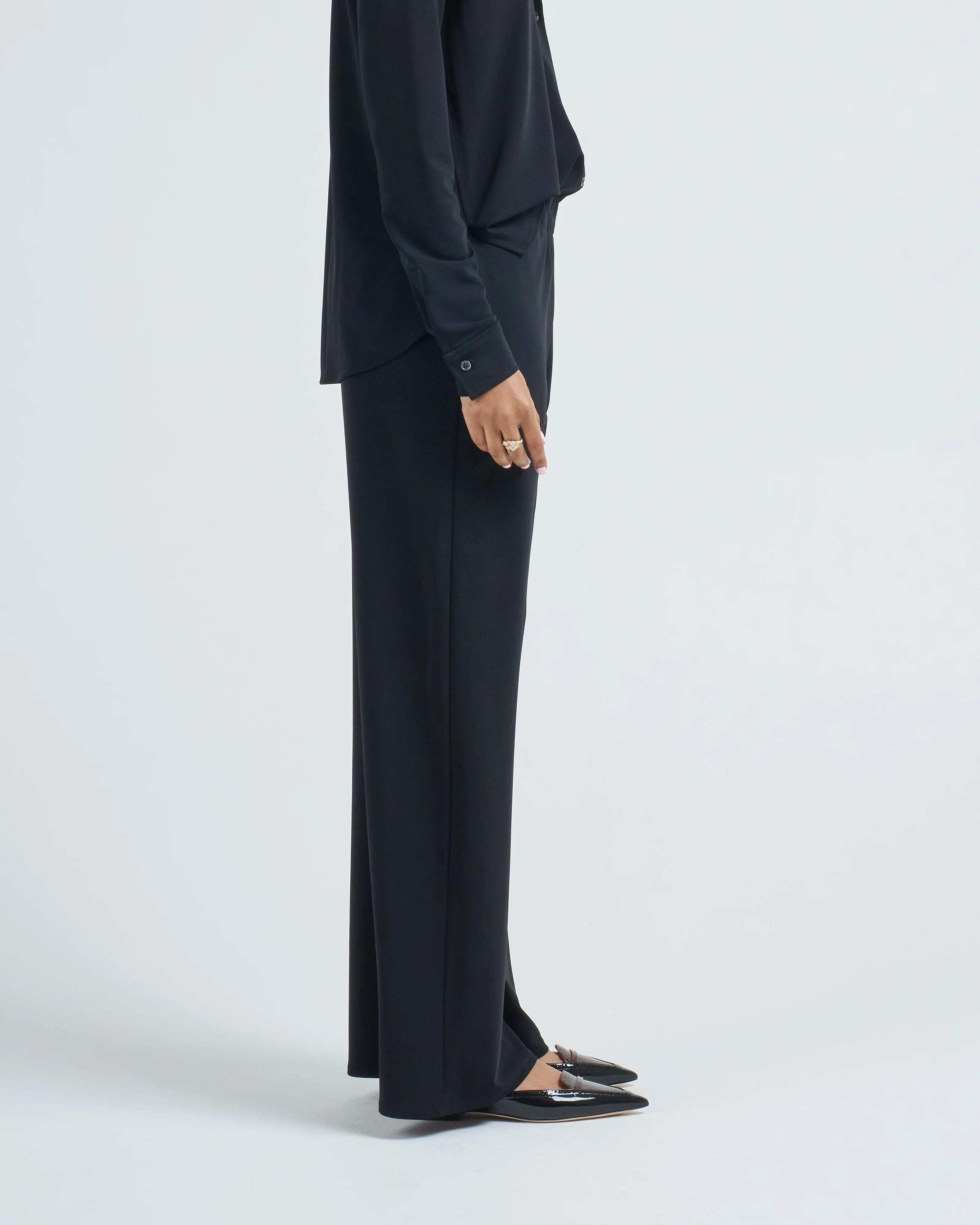micro jersey flared pant - Image 3