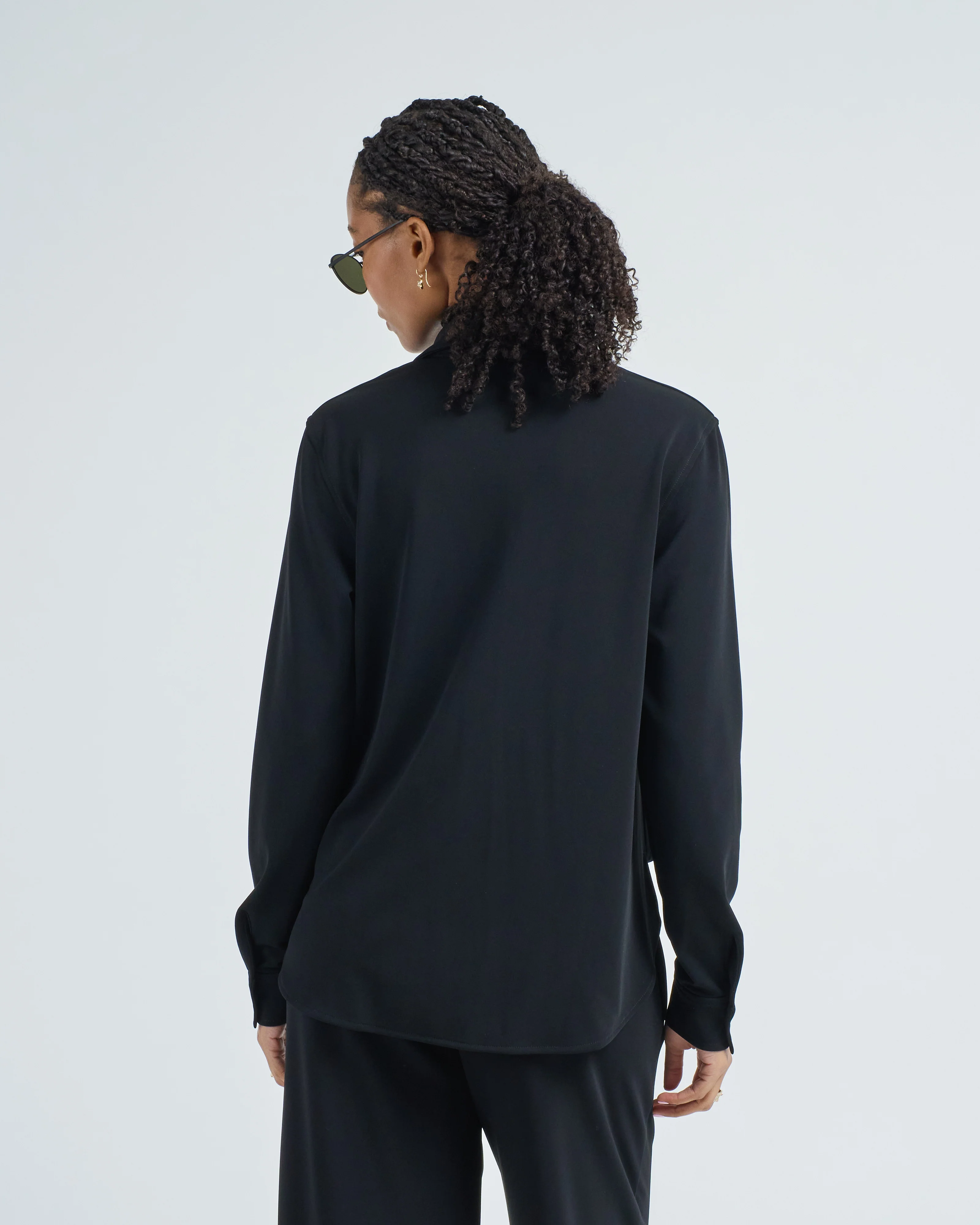 micro jersey lavailliere blouse - Image 5