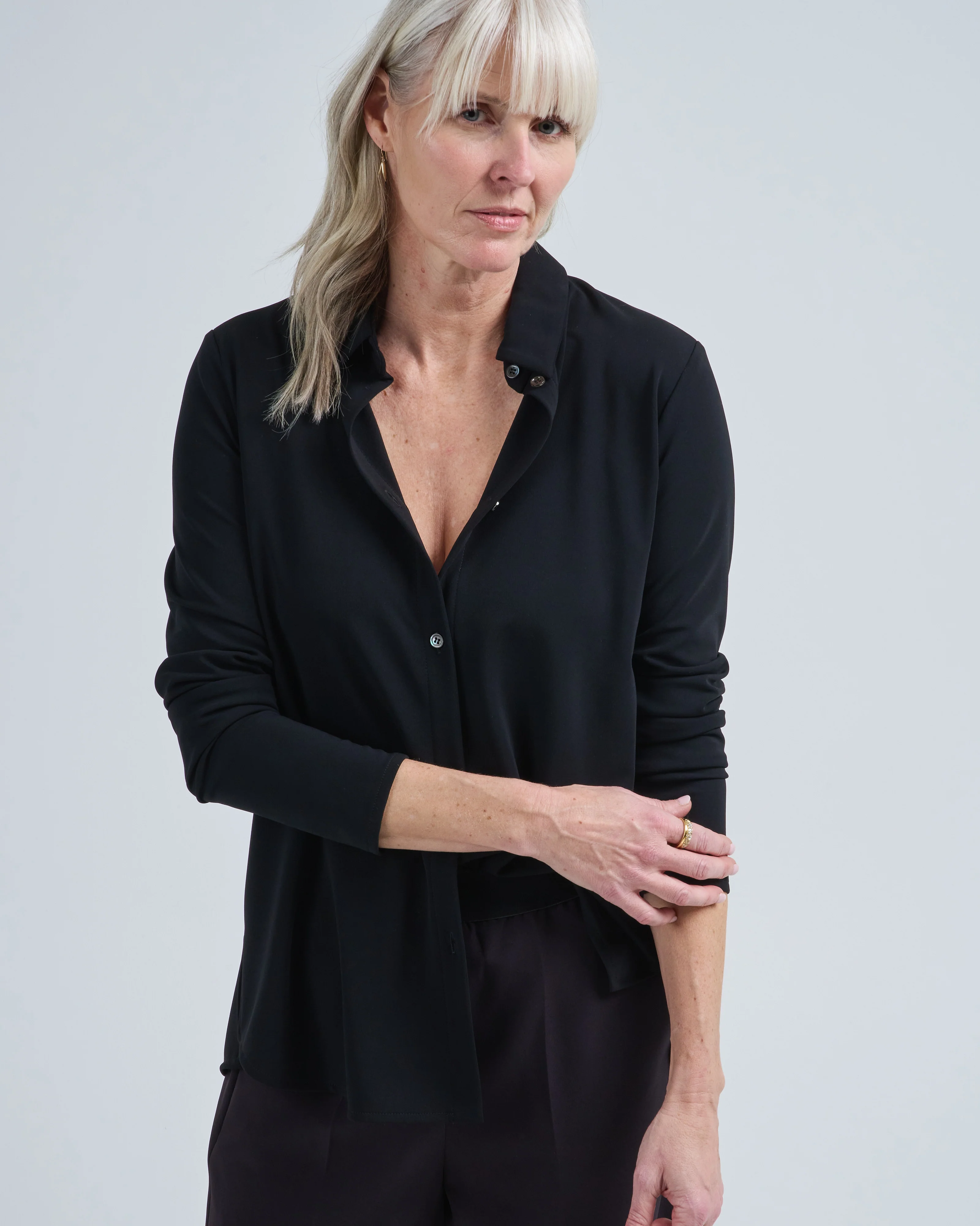 micro jersey long sleeve blouse - Image 4