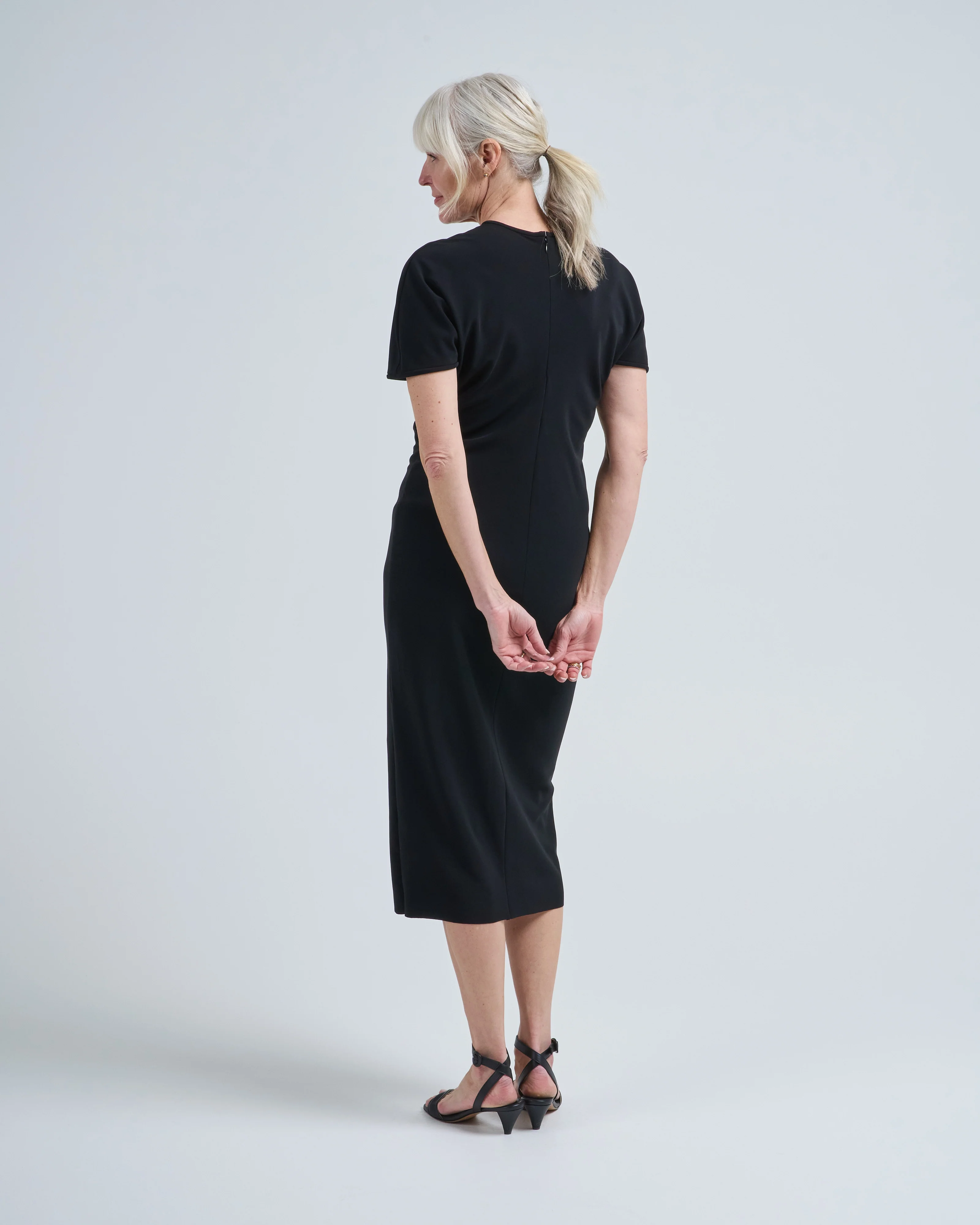 micro jersey trapez dress - Image 4