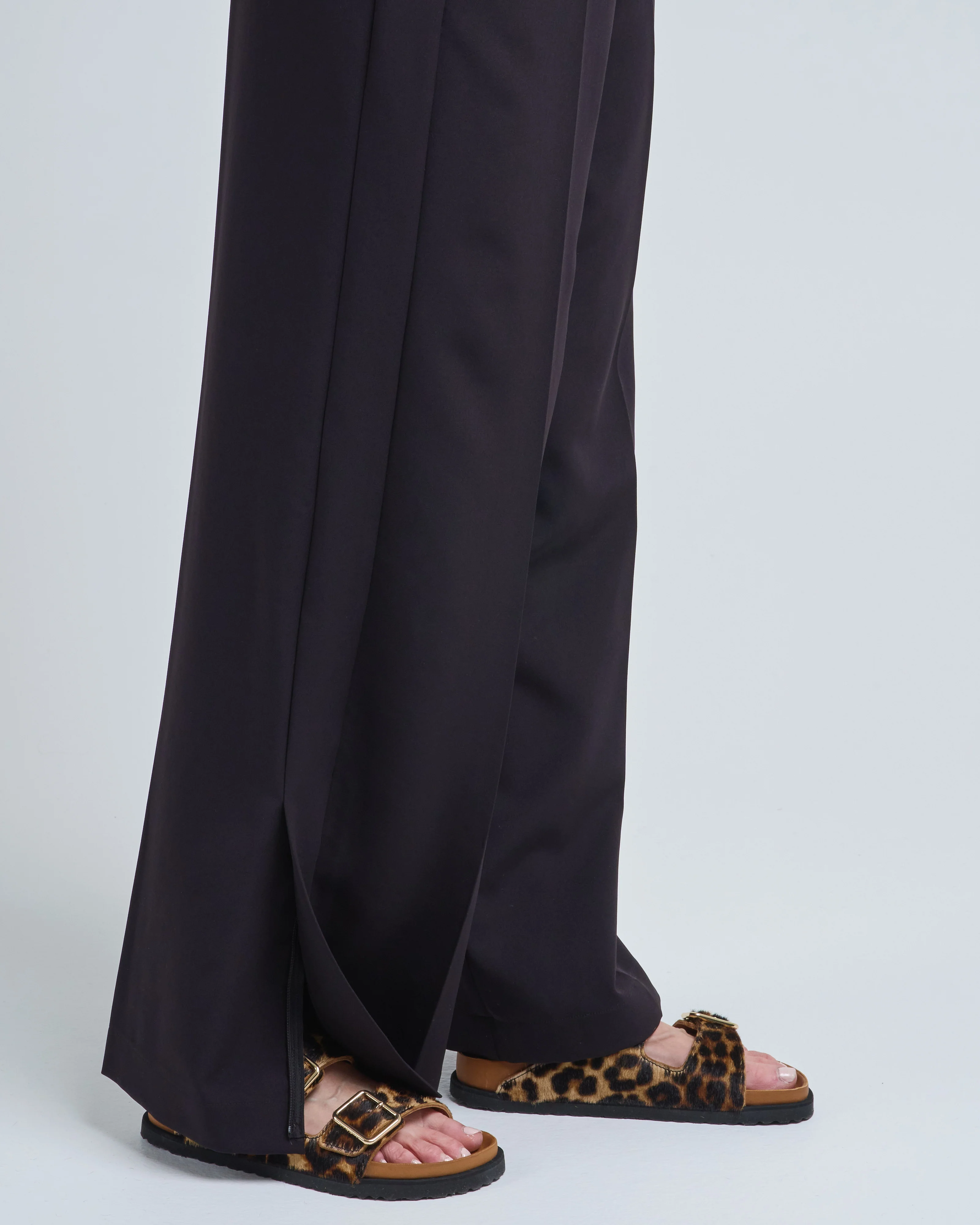 viscose stretch slit flared pants - Image 5