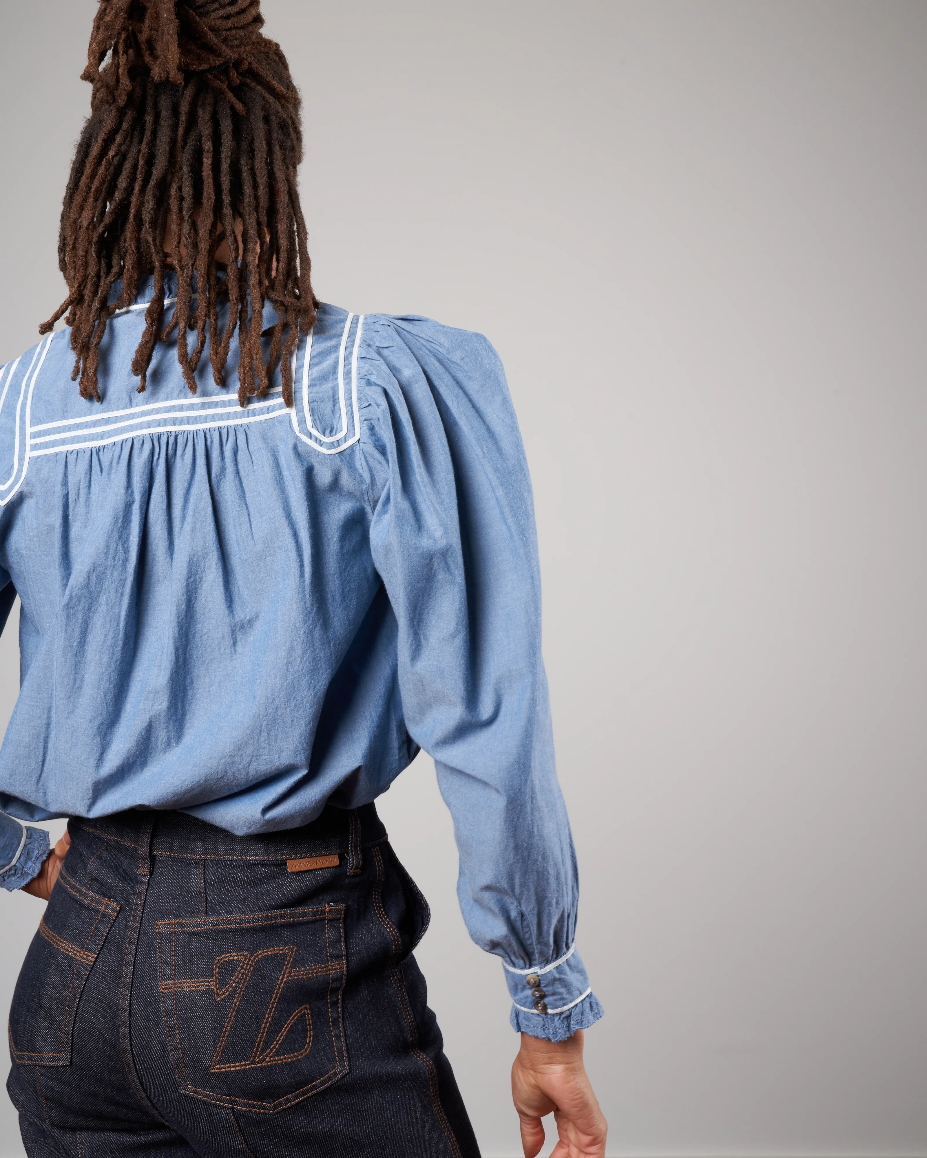 abigail blouse - chambray - Image 4