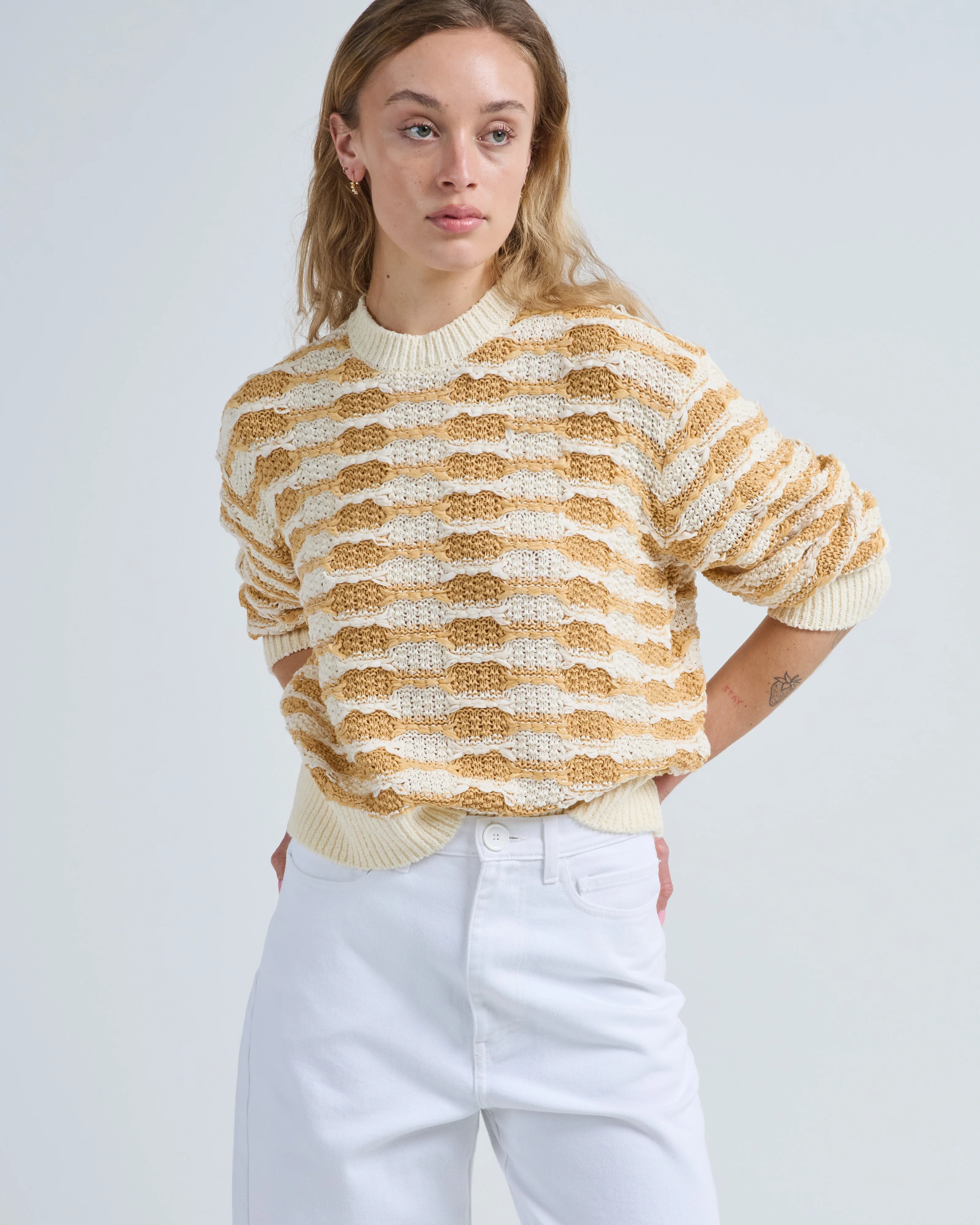 alessa long sleeve knit pullover