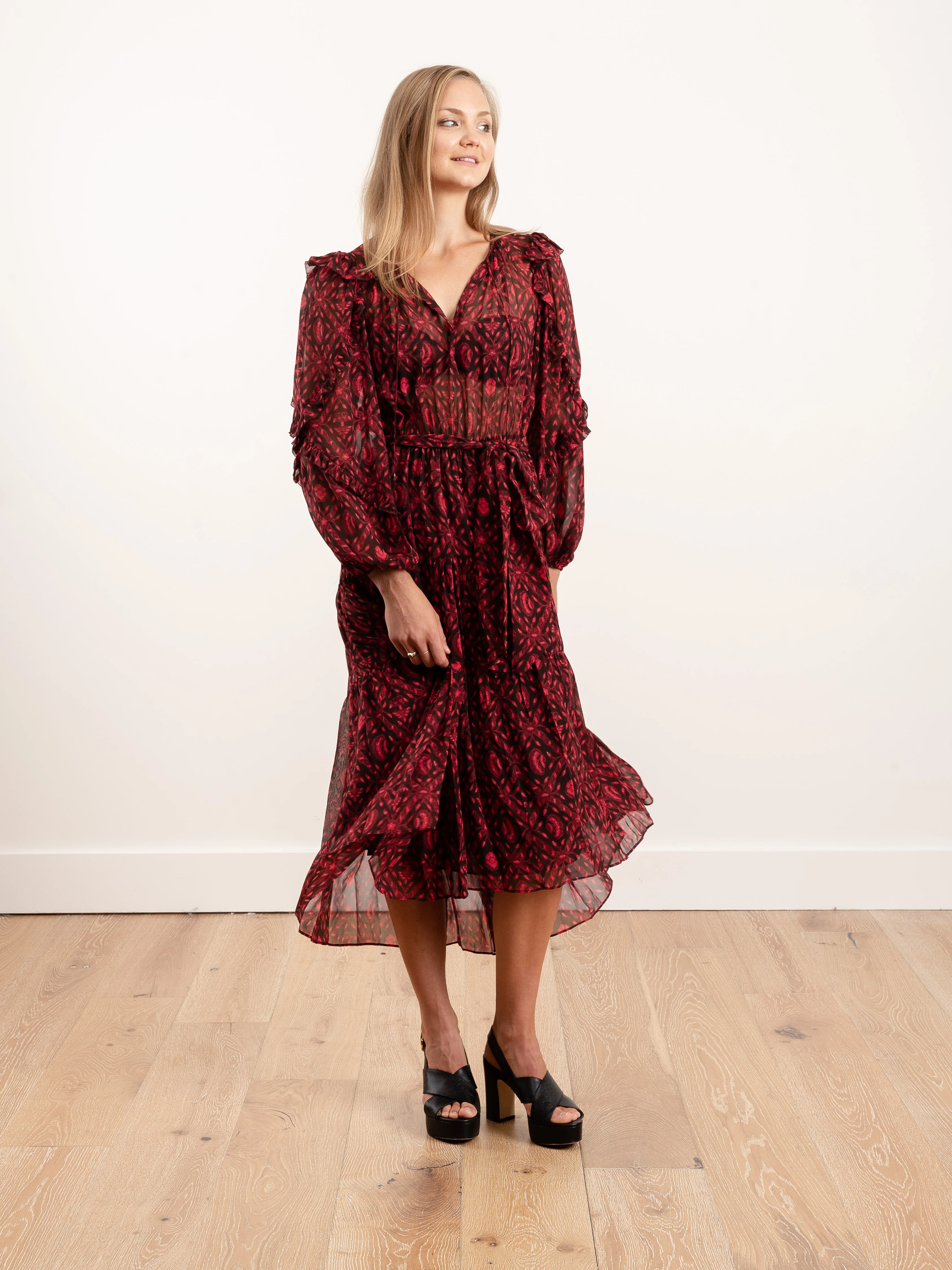 aliya dress - fuchsia - Image 2