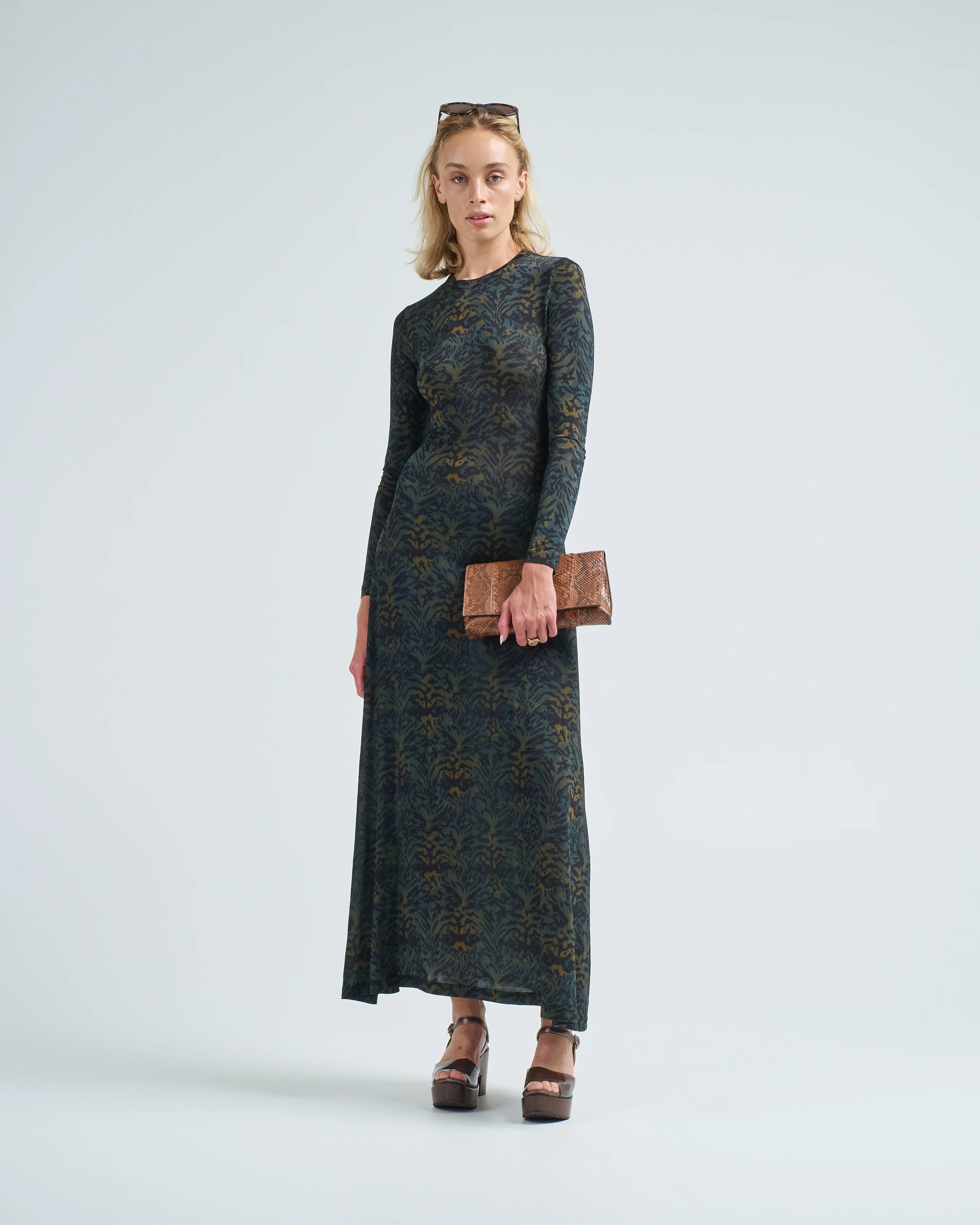 amari jersey long sleeve dress