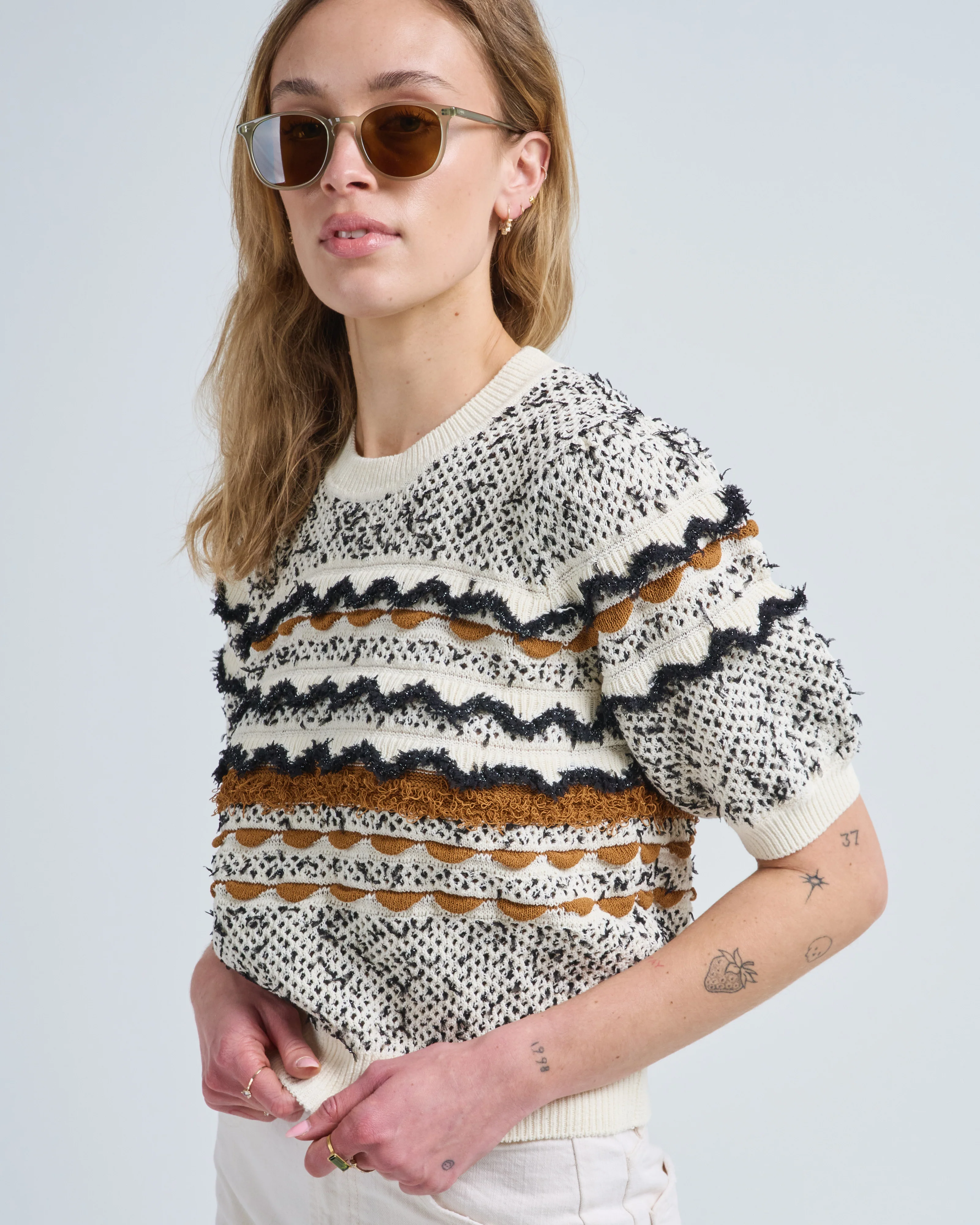 andira short sleeve knit top - Image 4