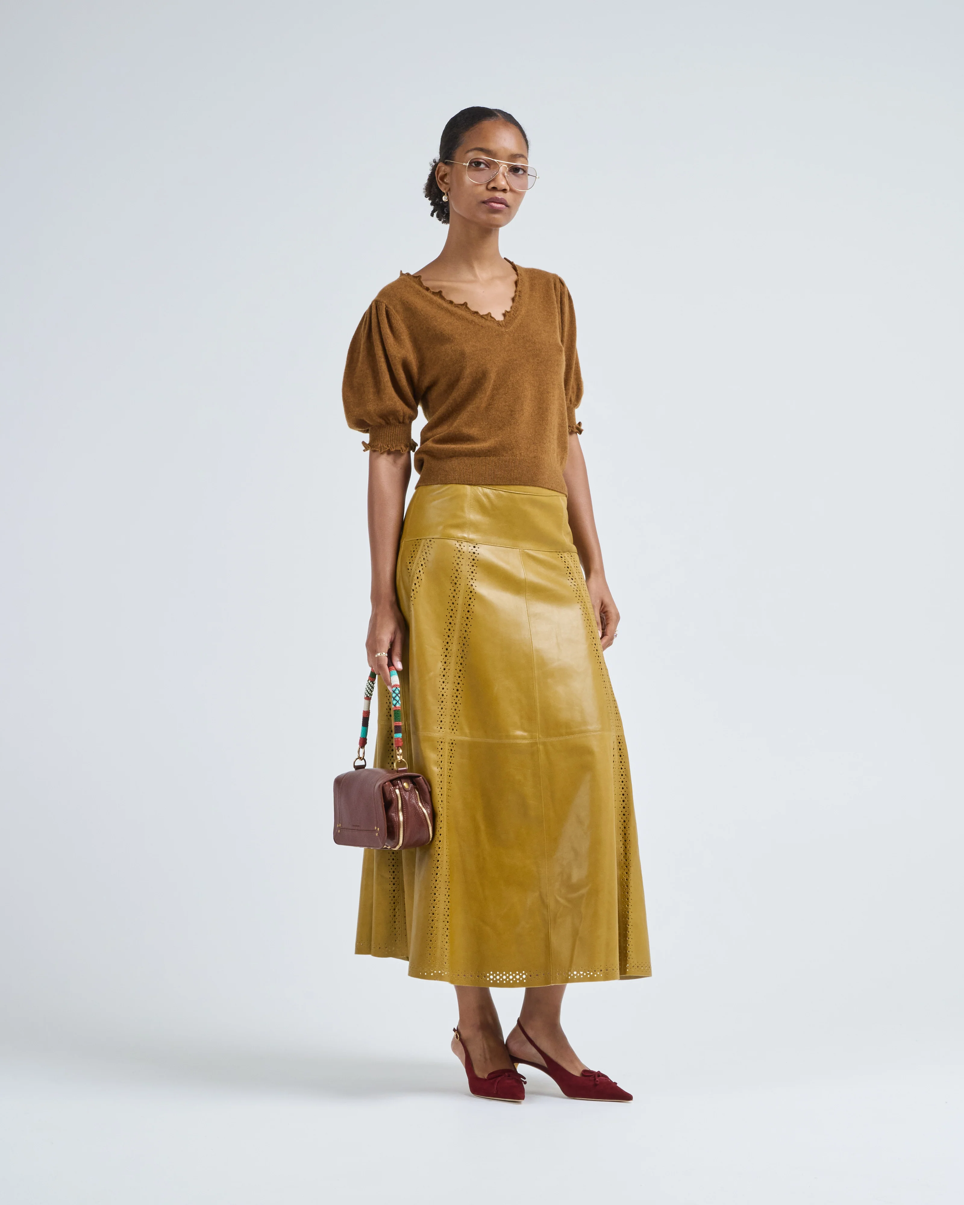 aninda leather midi skirt - Image 2