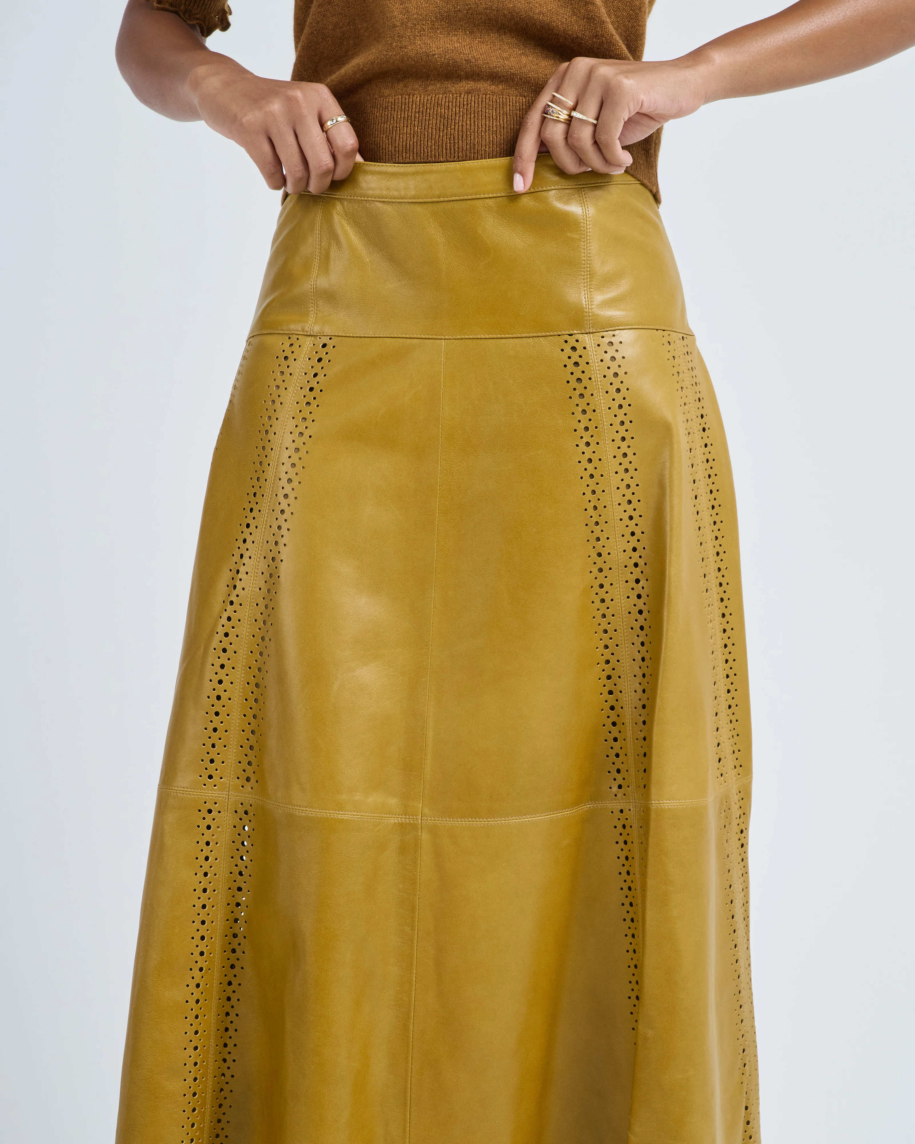 aninda leather midi skirt - Image 5