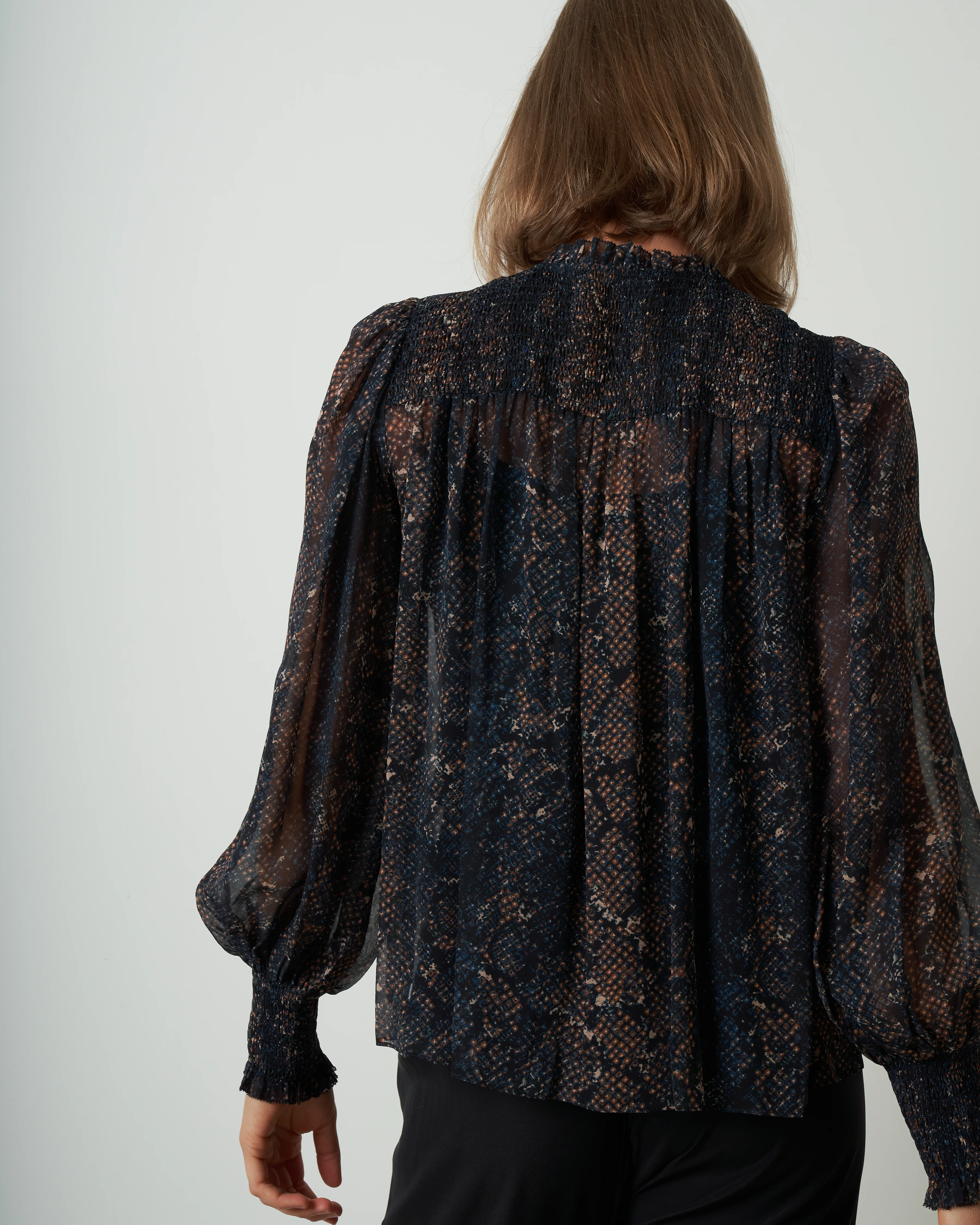 anita blouse - midnight python - Image 3