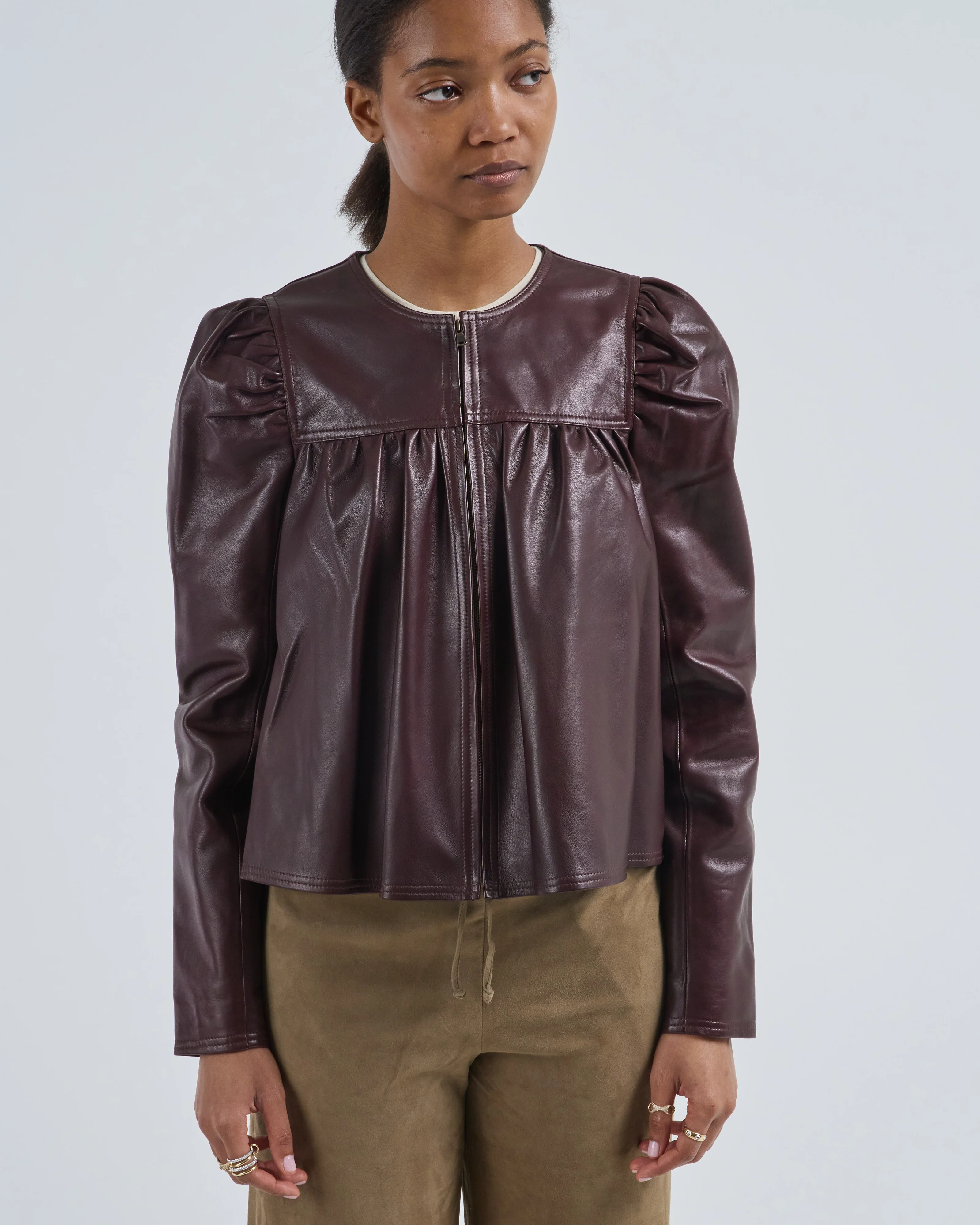 anouk zip up leather jacket - Image 5
