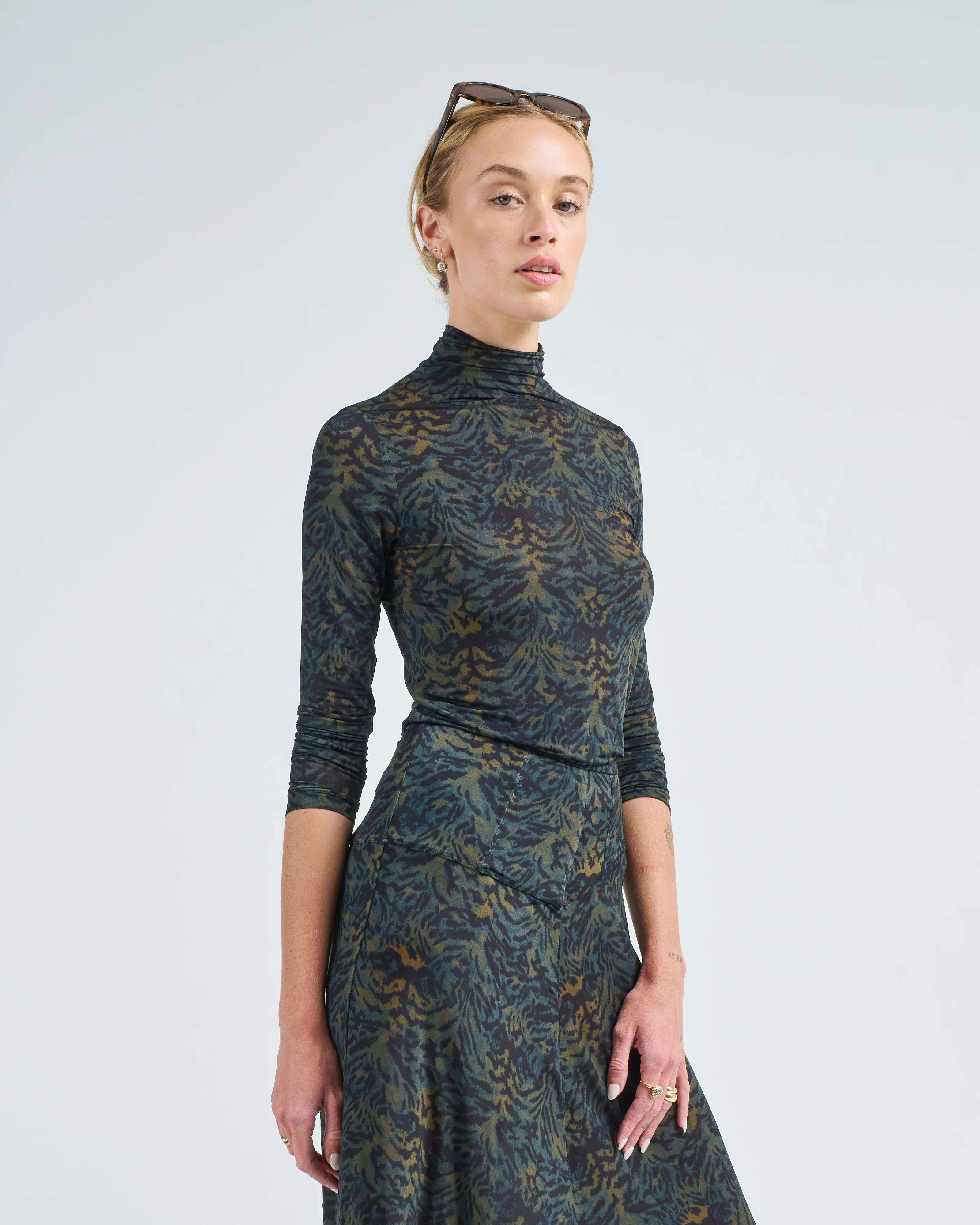 aurelia jersey long sleeve turtleneck top - Image 2