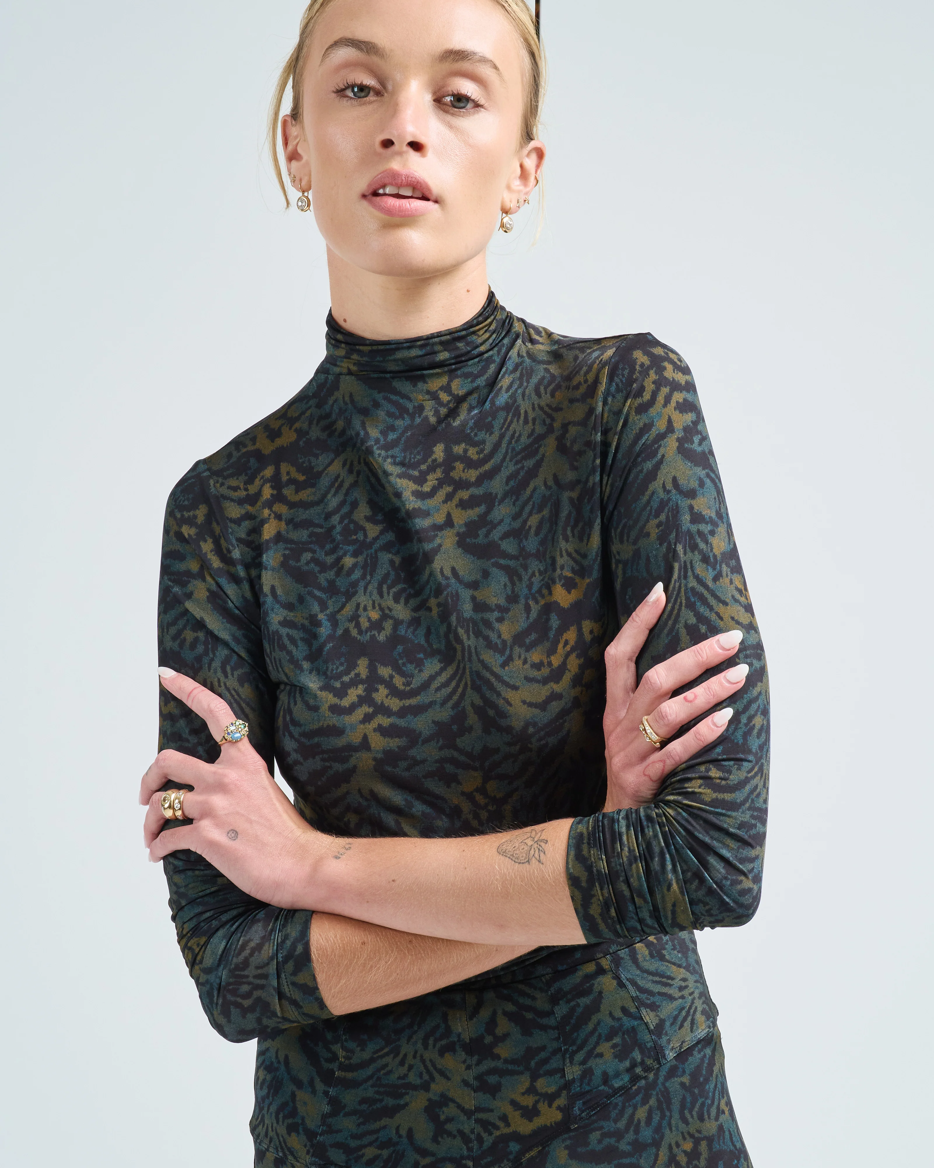 aurelia jersey long sleeve turtleneck top - Image 4