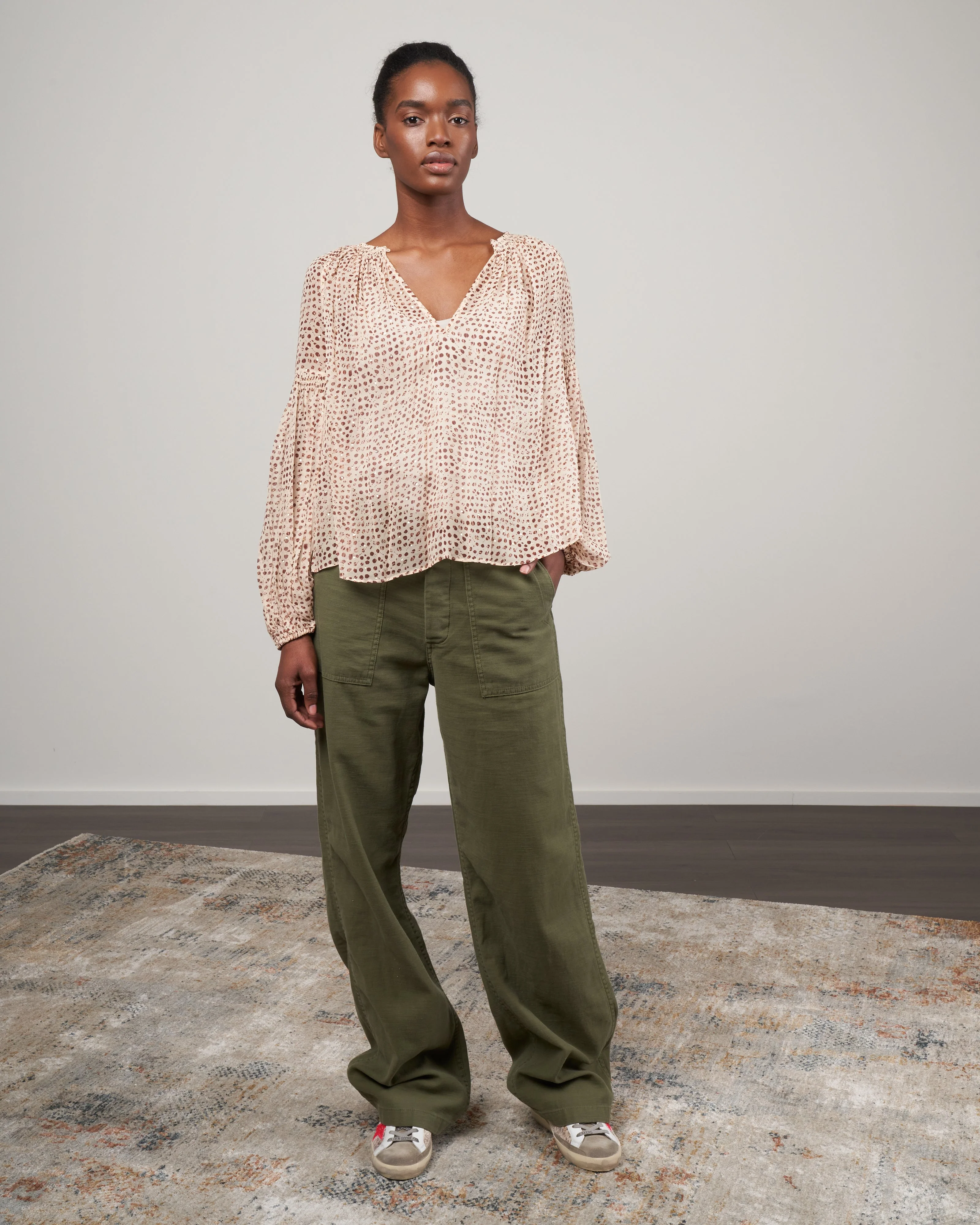 bellita blouse - leopard ikat dot lid - Image 2
