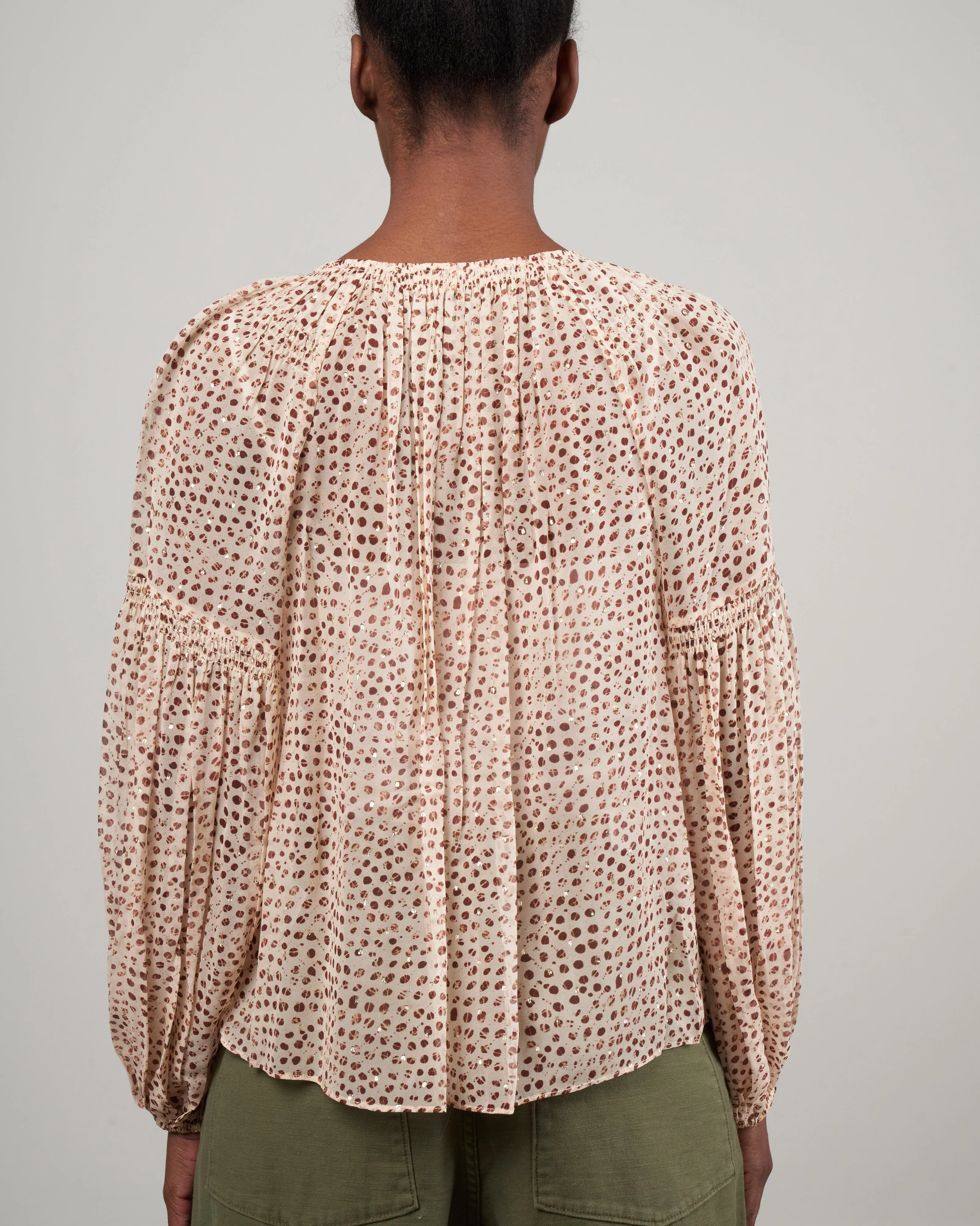 bellita blouse - leopard ikat dot lid - Image 4