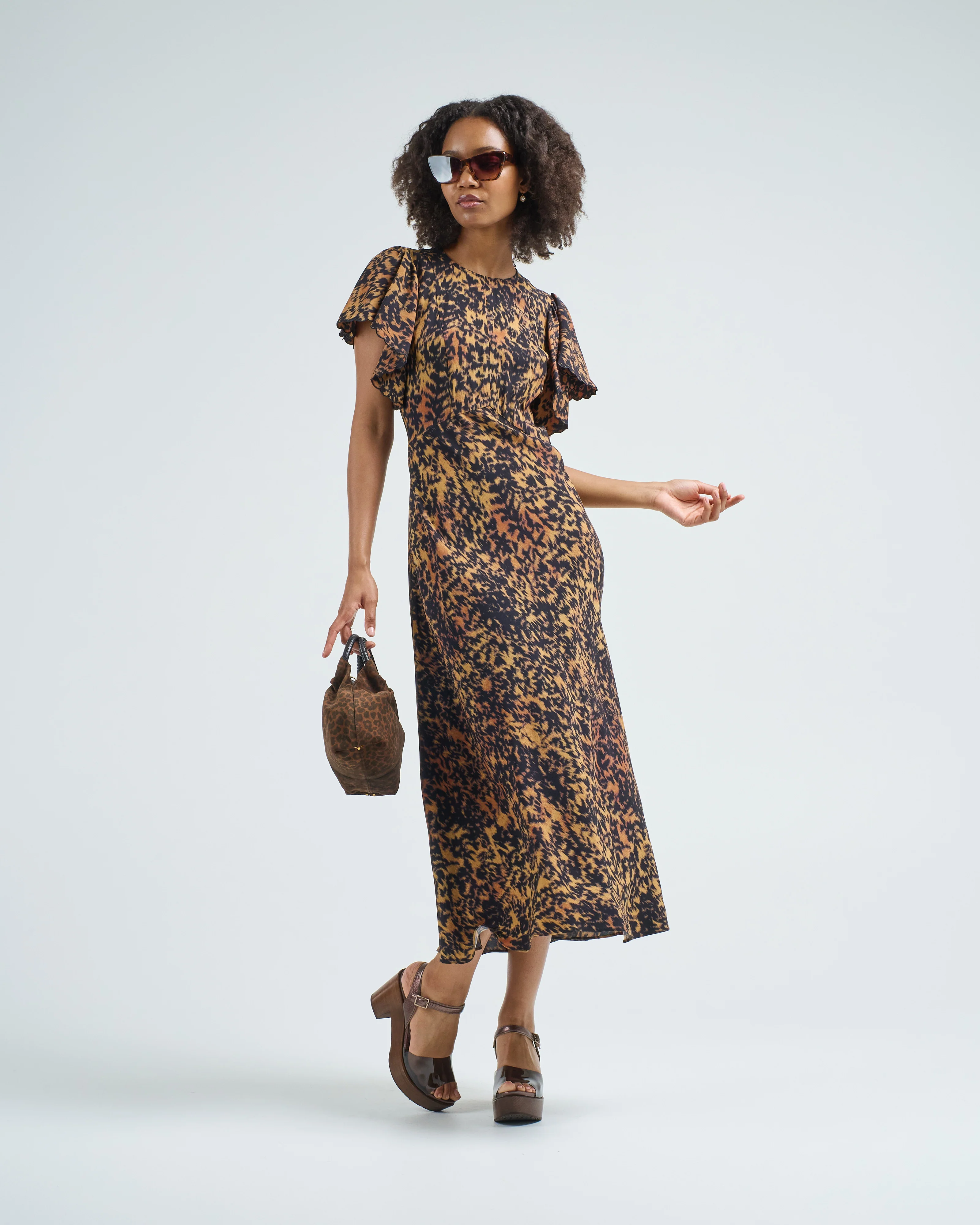 blithe flutter sleeve midi dress - Image 2