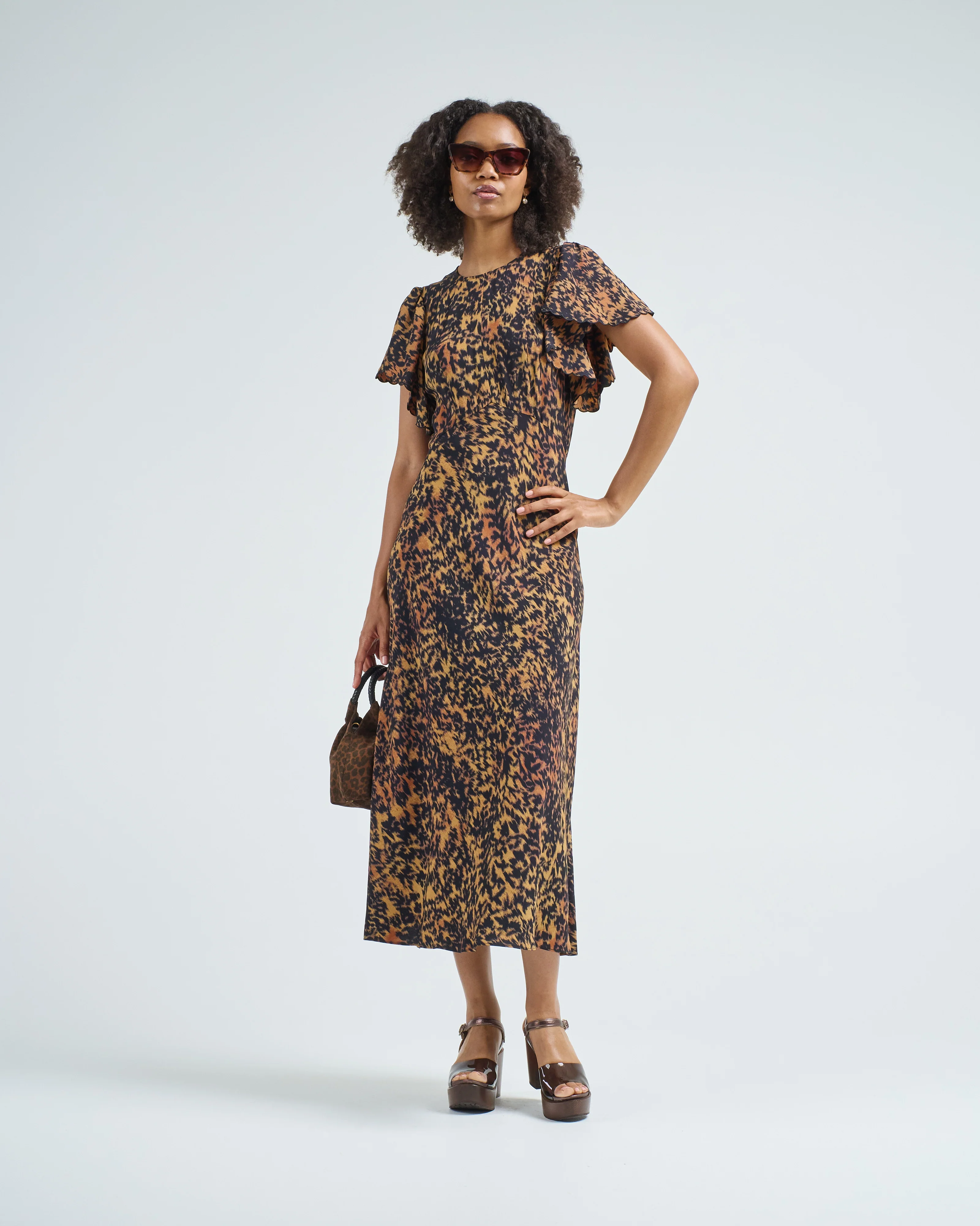 blithe flutter sleeve midi dress - Image 3
