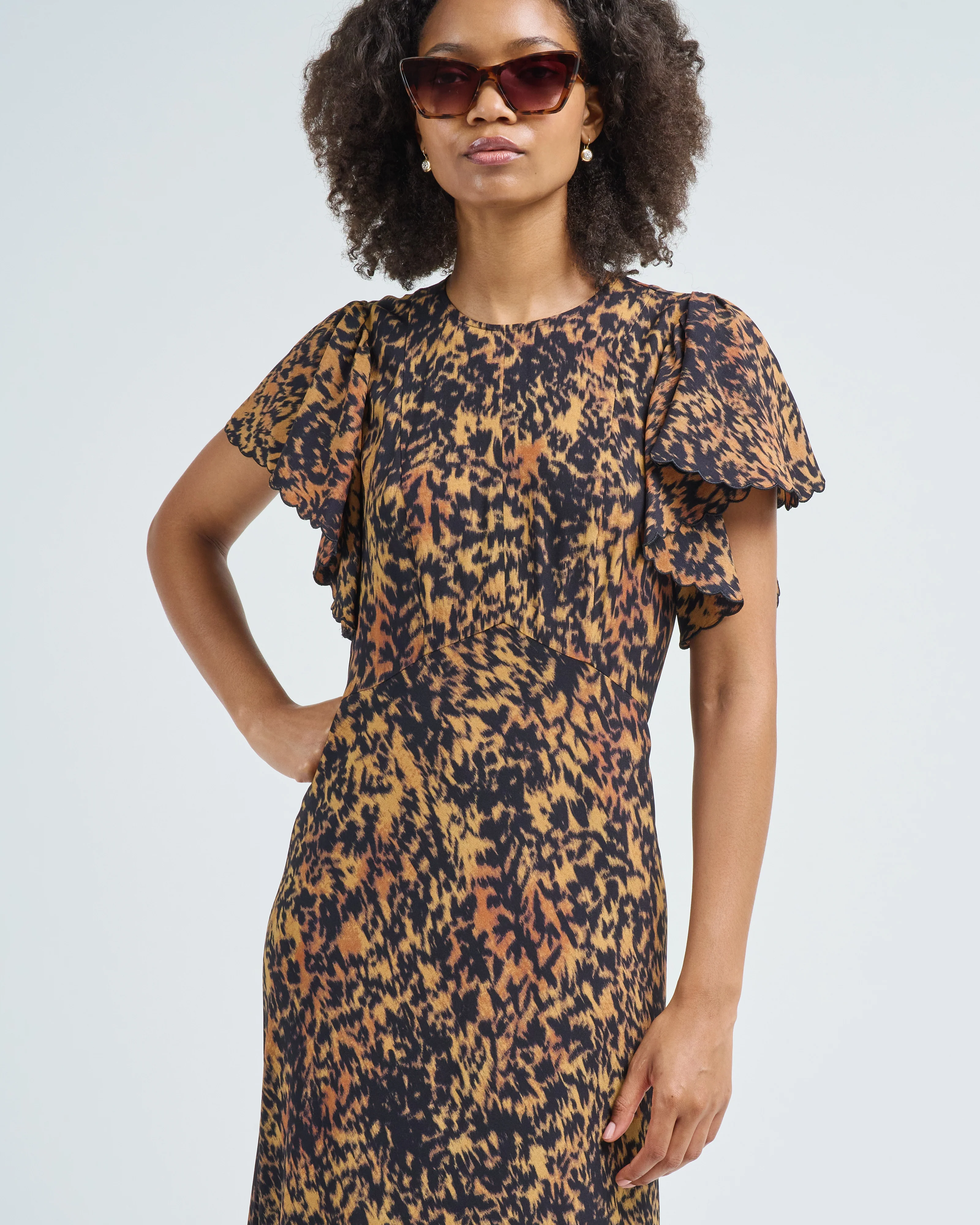 blithe flutter sleeve midi dress - Image 5