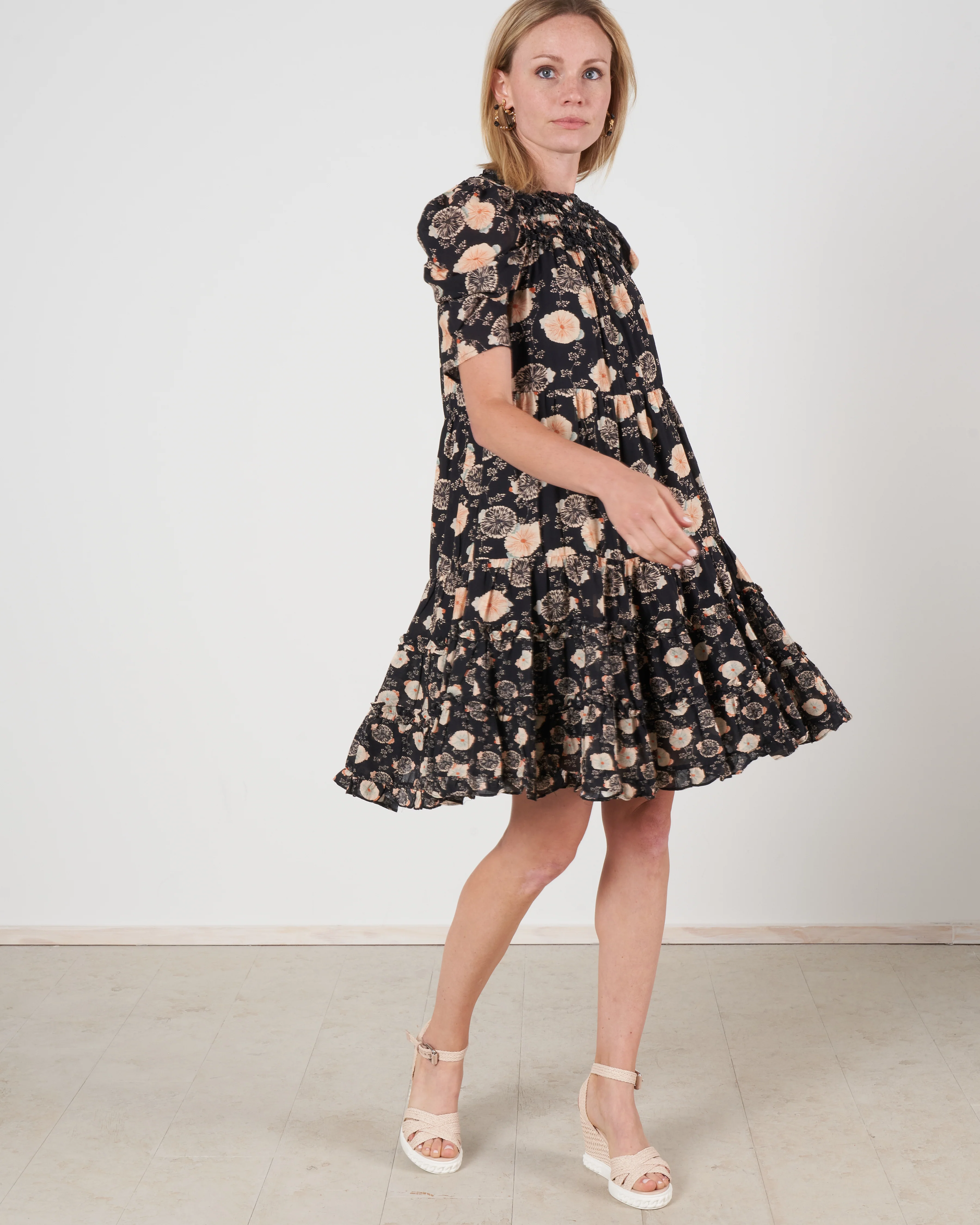 cassian dress - noir floral - Image 2