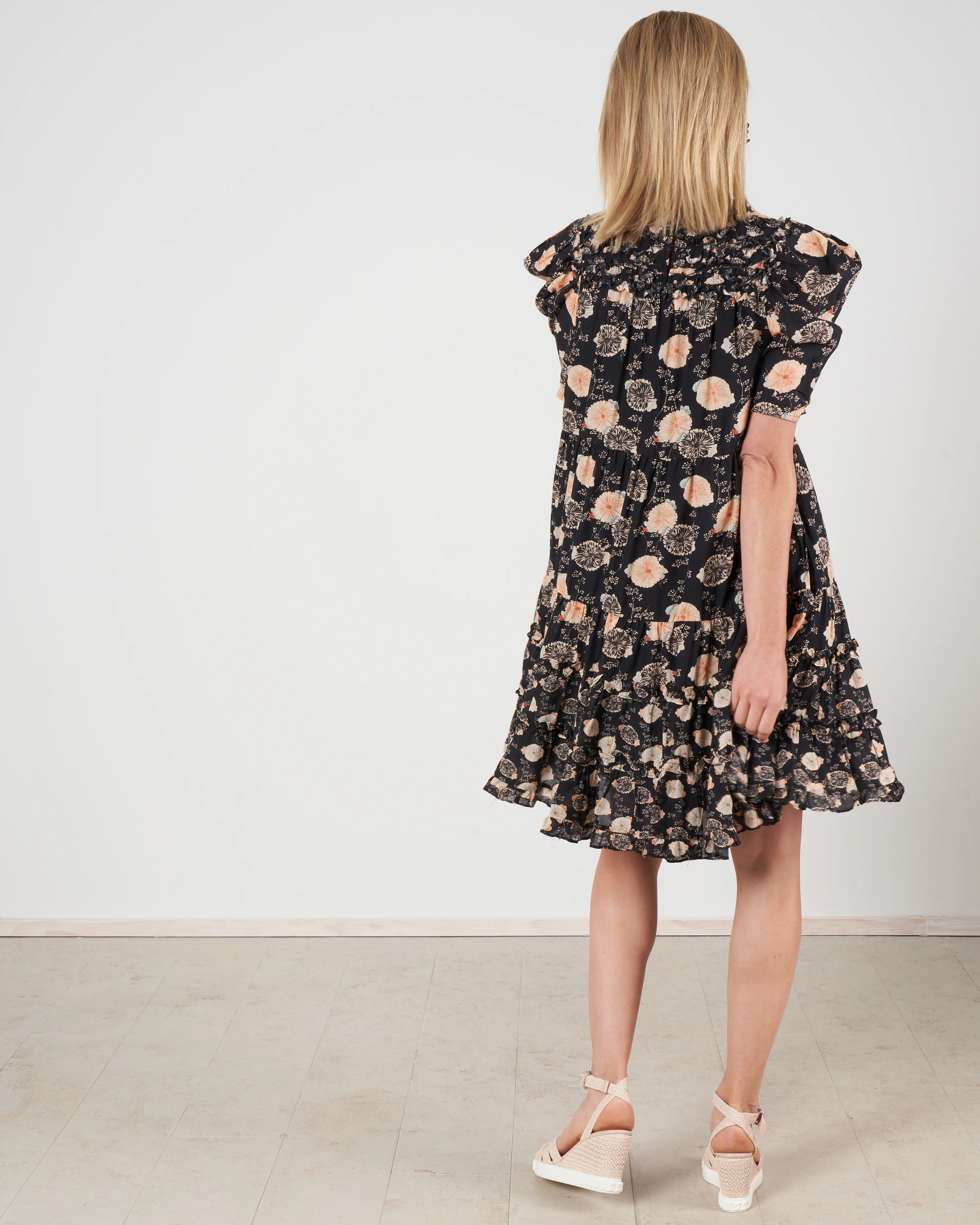 cassian dress - noir floral - Image 4