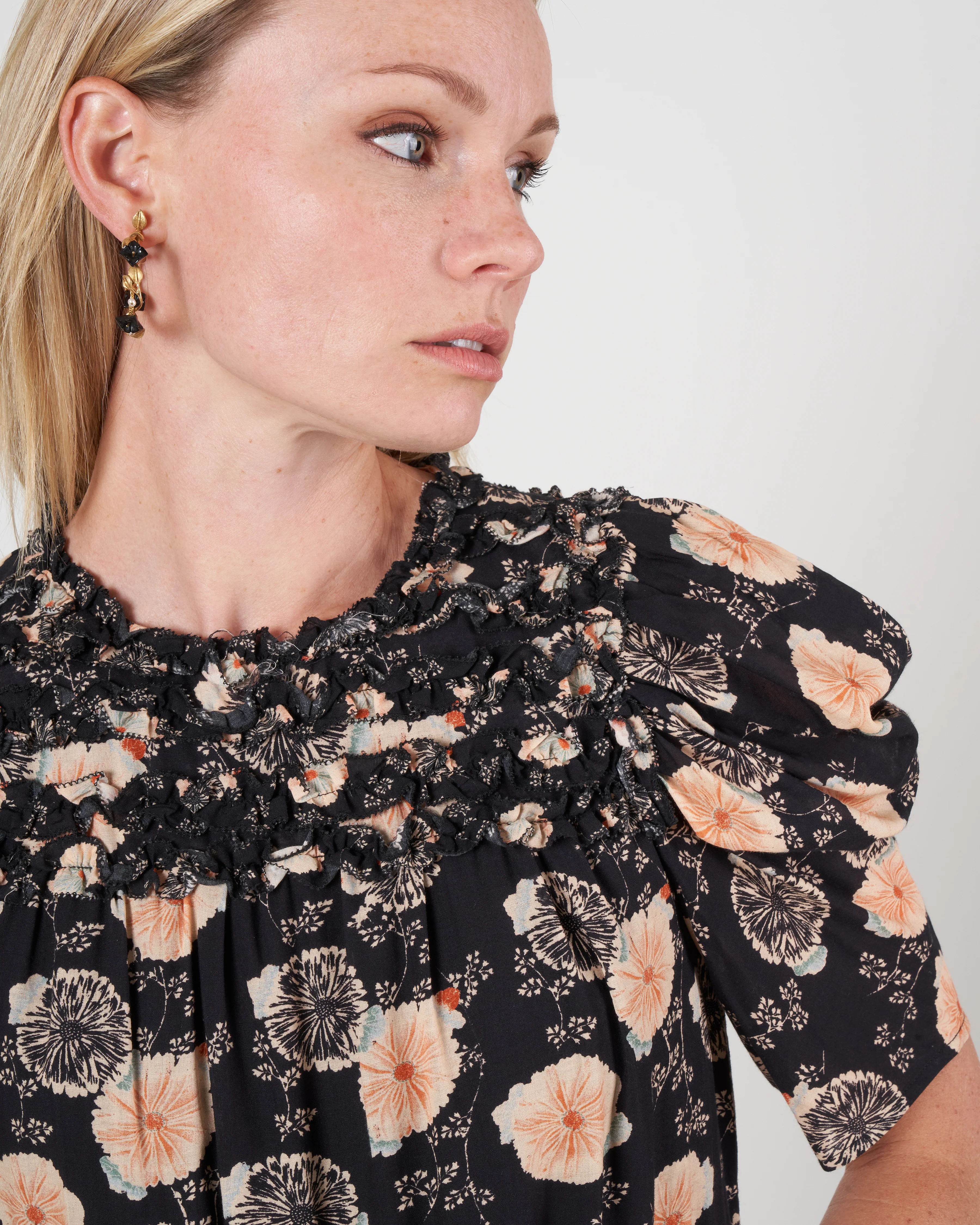 cassian dress - noir floral - Image 5