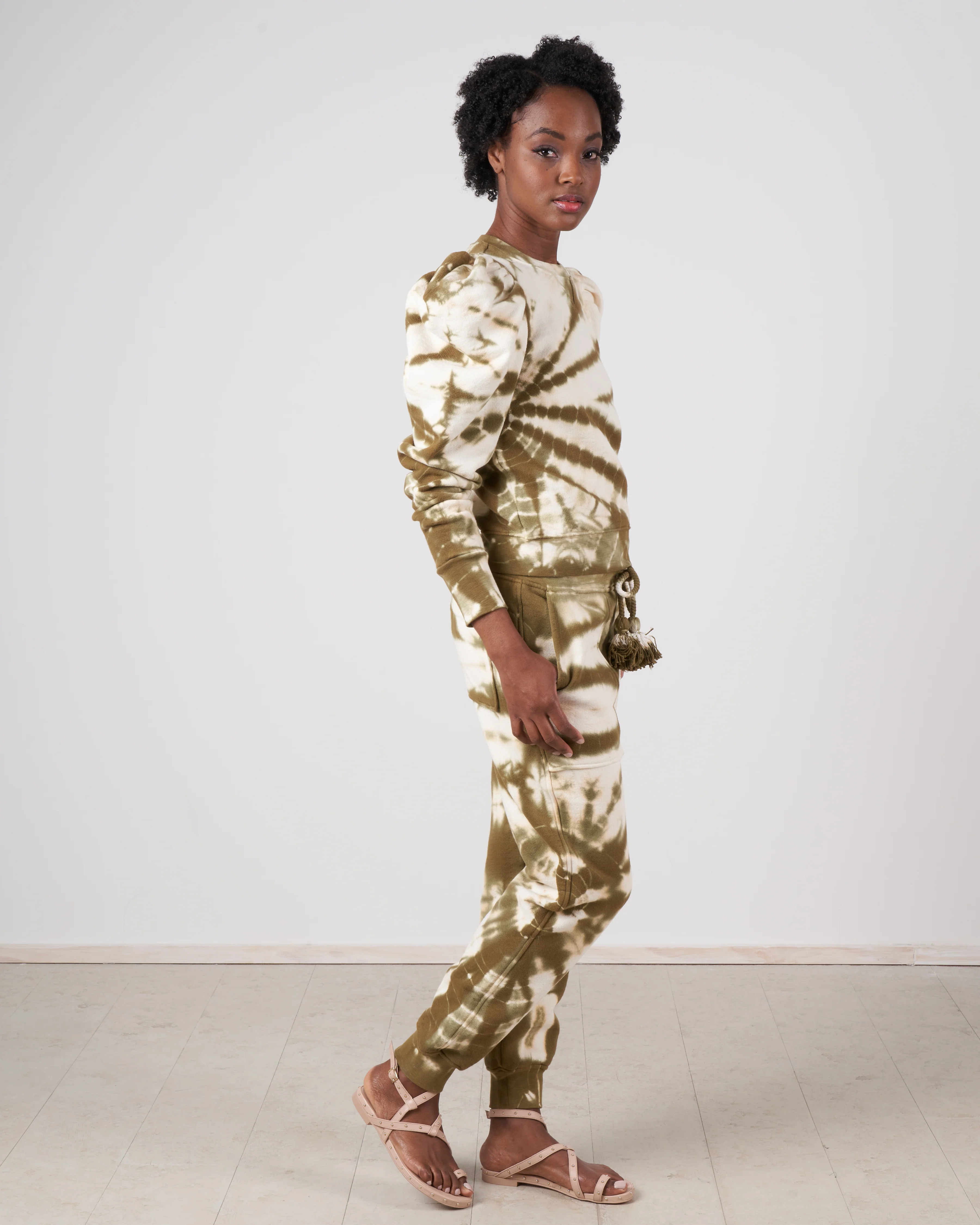 charley pant - olive tie dye - Image 2