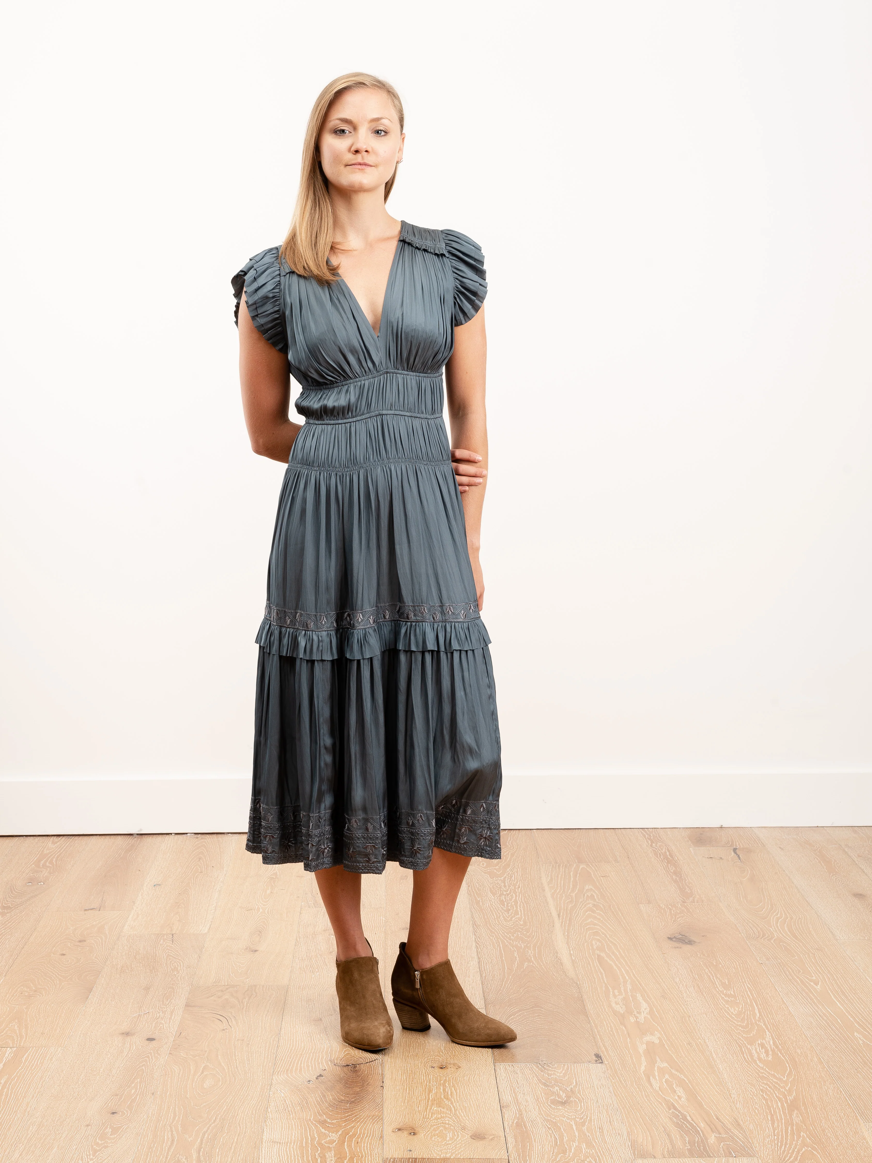 claudia dress - slate - Image 2