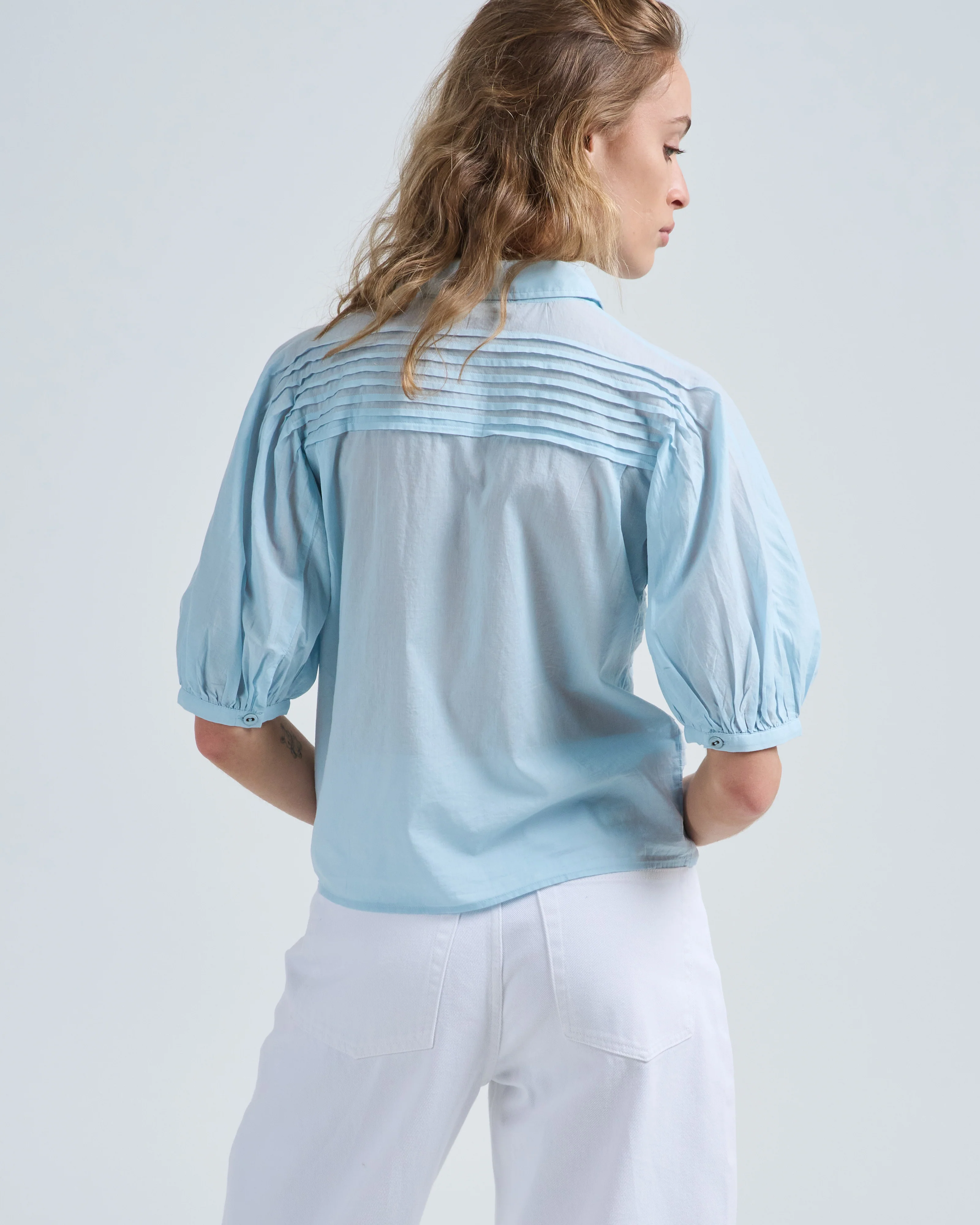 cordelia short sleeve button up top - Image 4