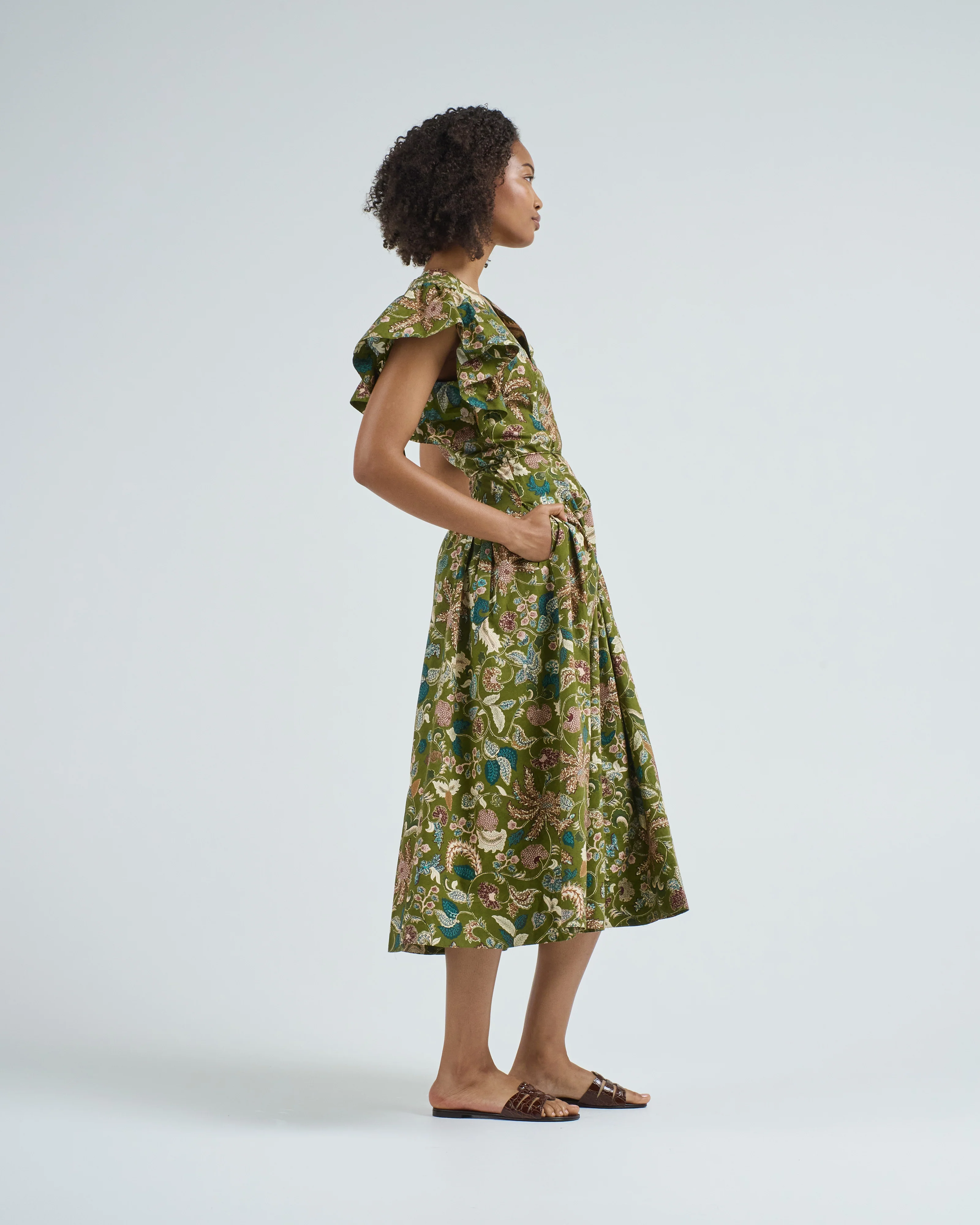 darya drop waist midi dress - Image 4