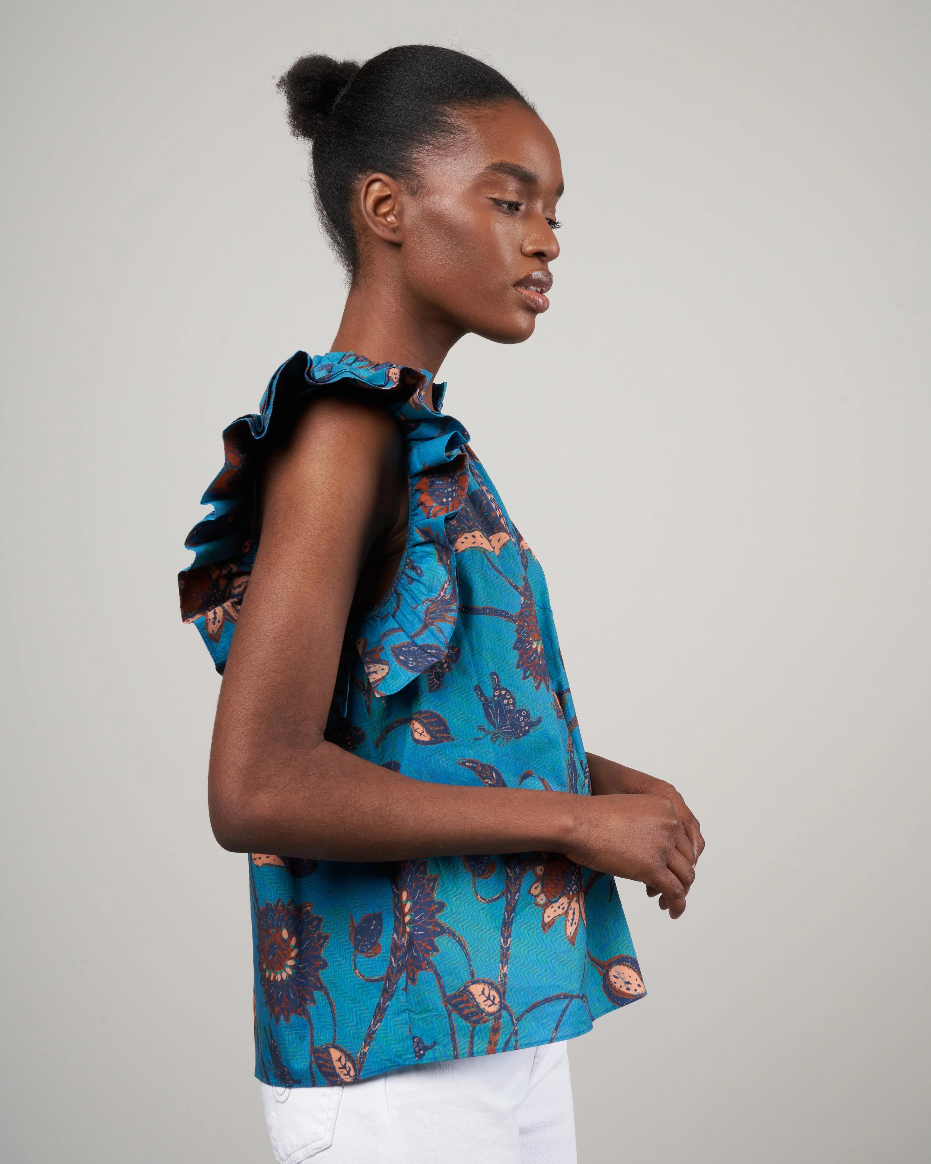 elena top - lagoon - Image 3