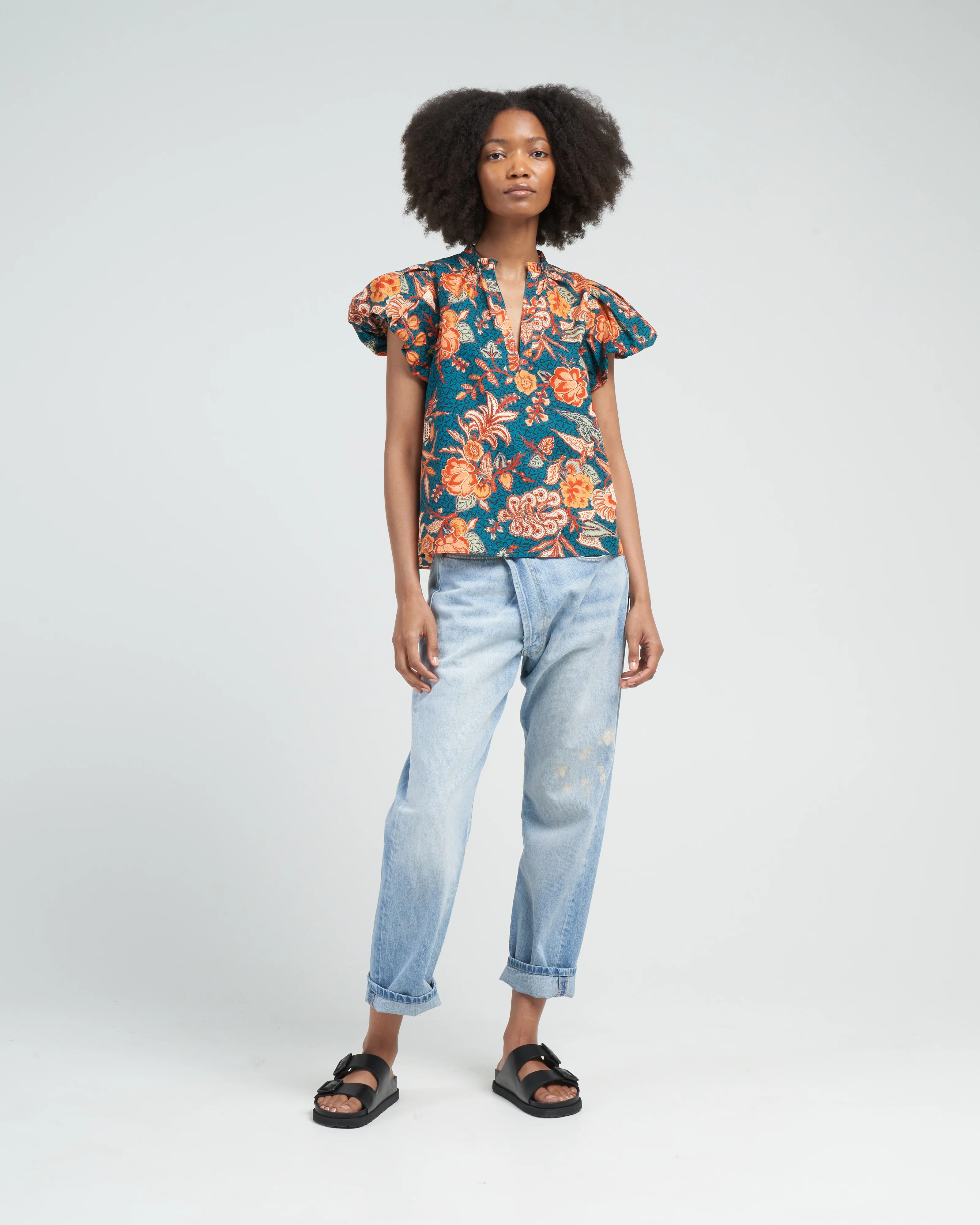 evelyn top - delphinium - Image 2