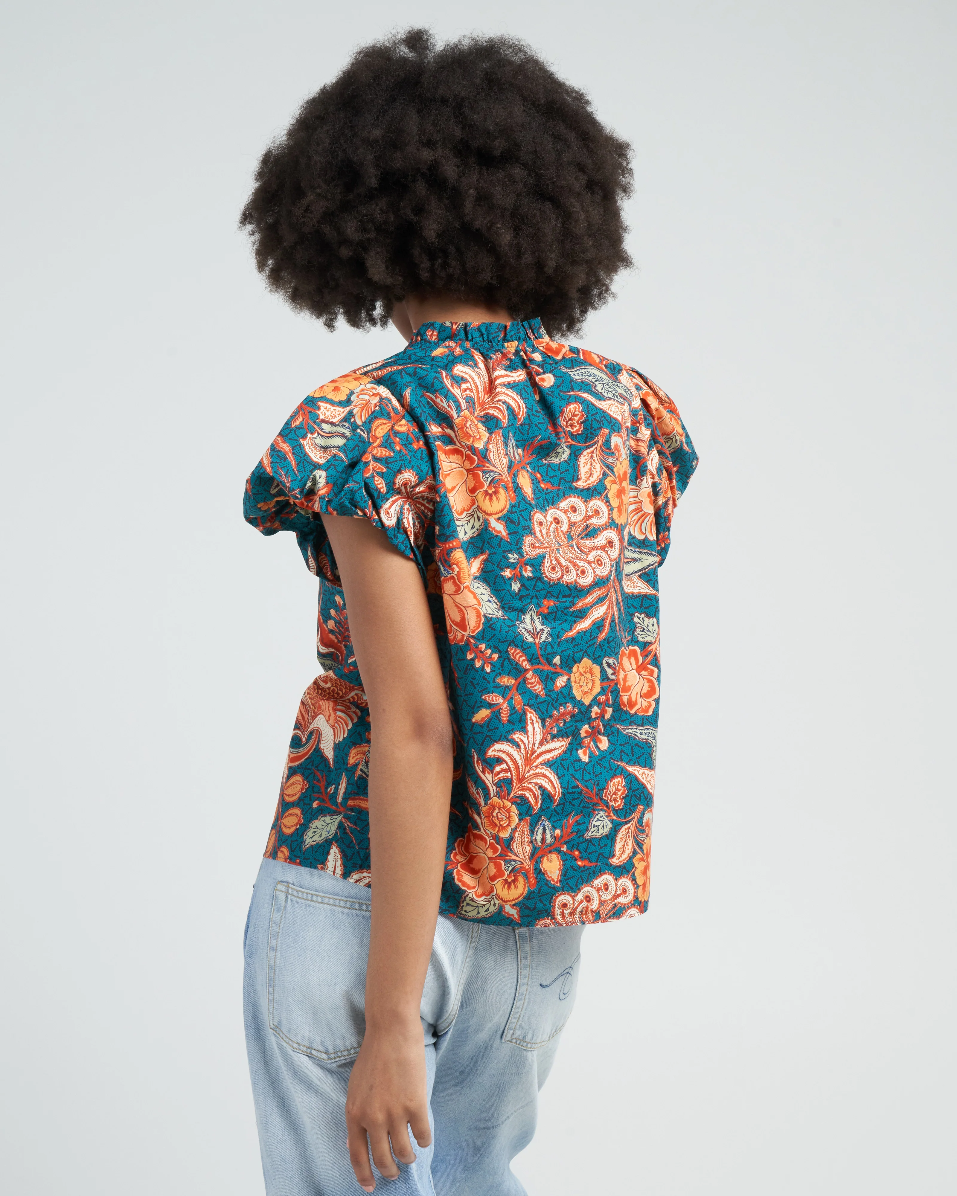 evelyn top - delphinium - Image 4