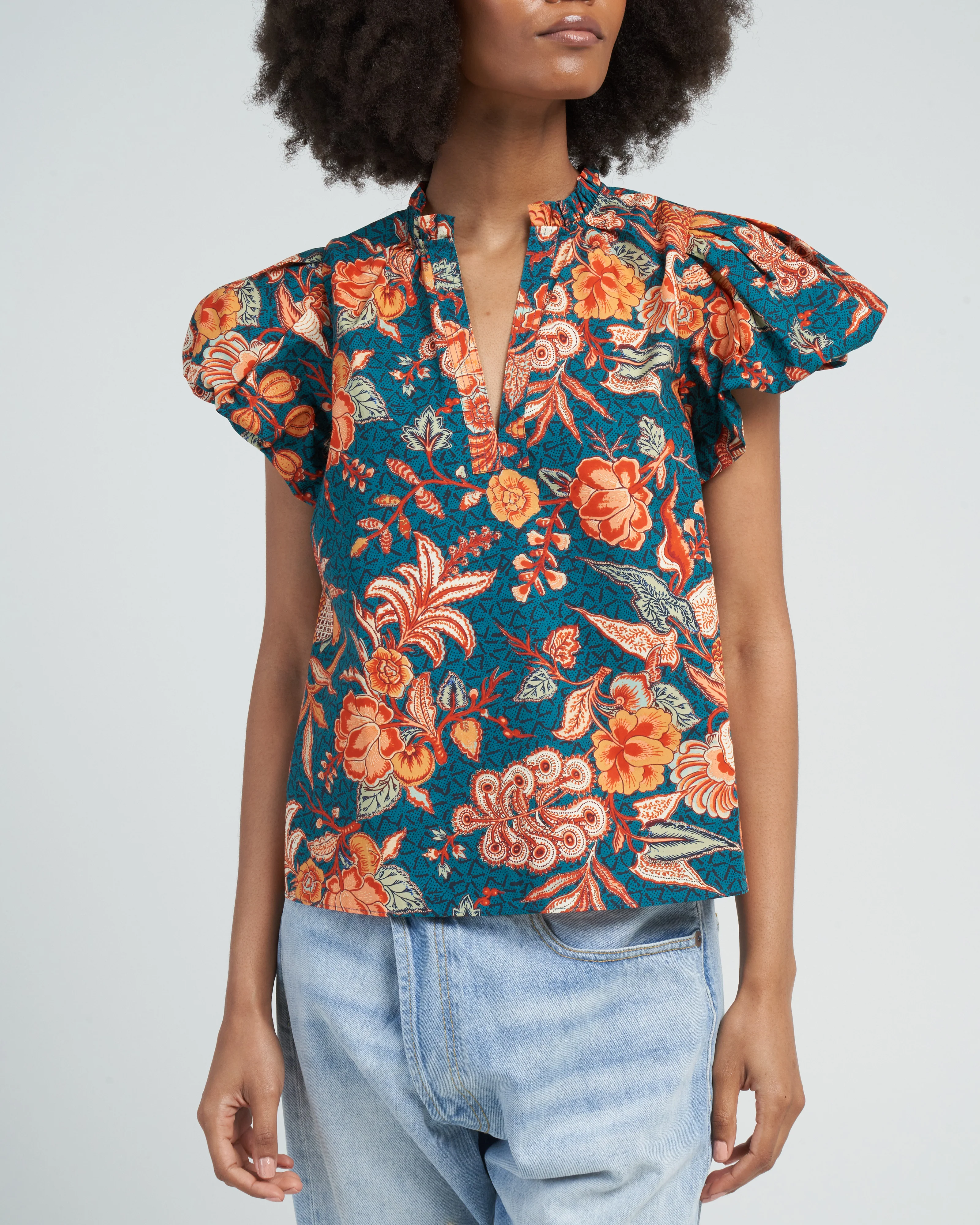 evelyn top - delphinium - Image 5