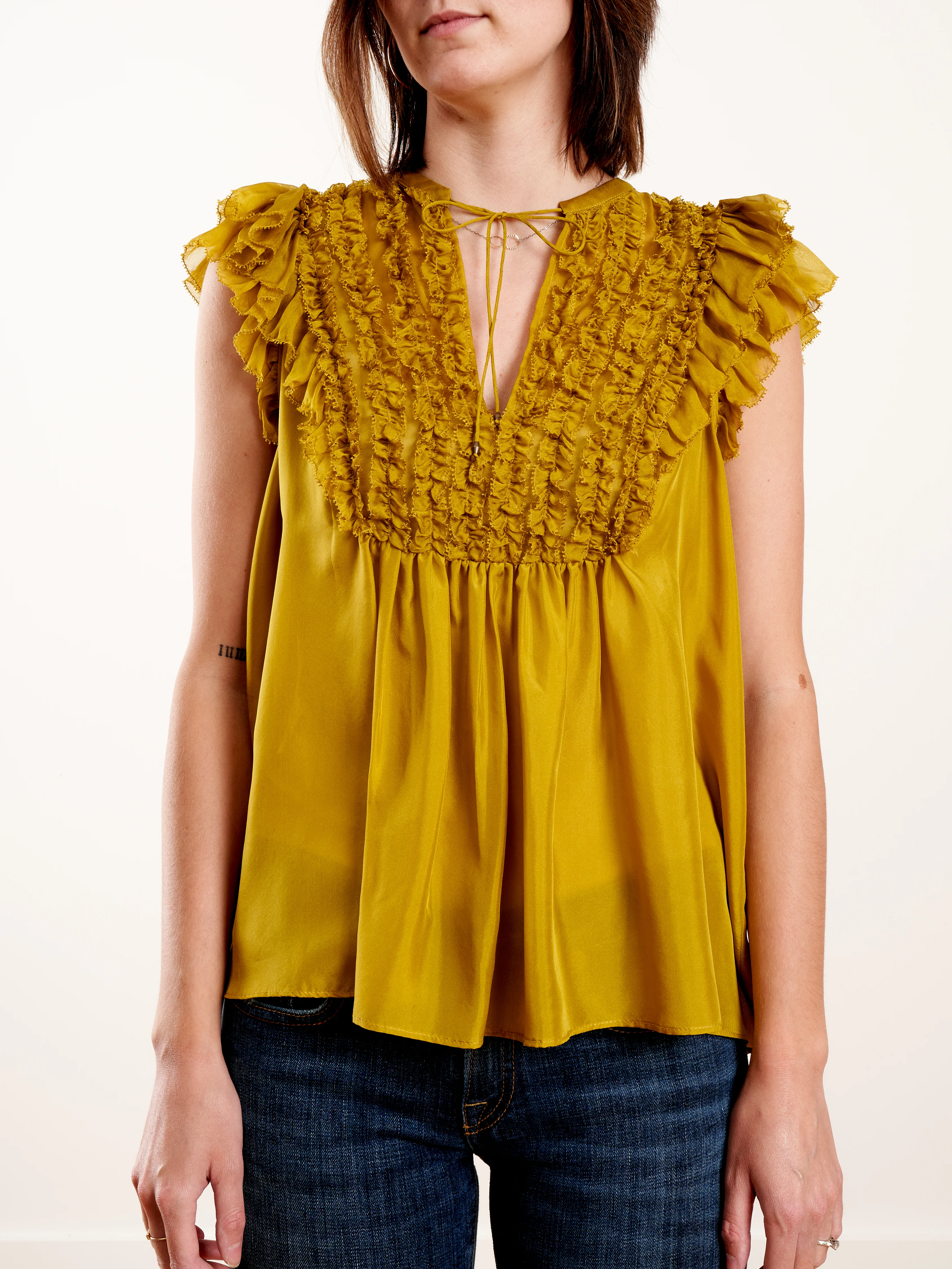 evona top - chartreuse - Image 3