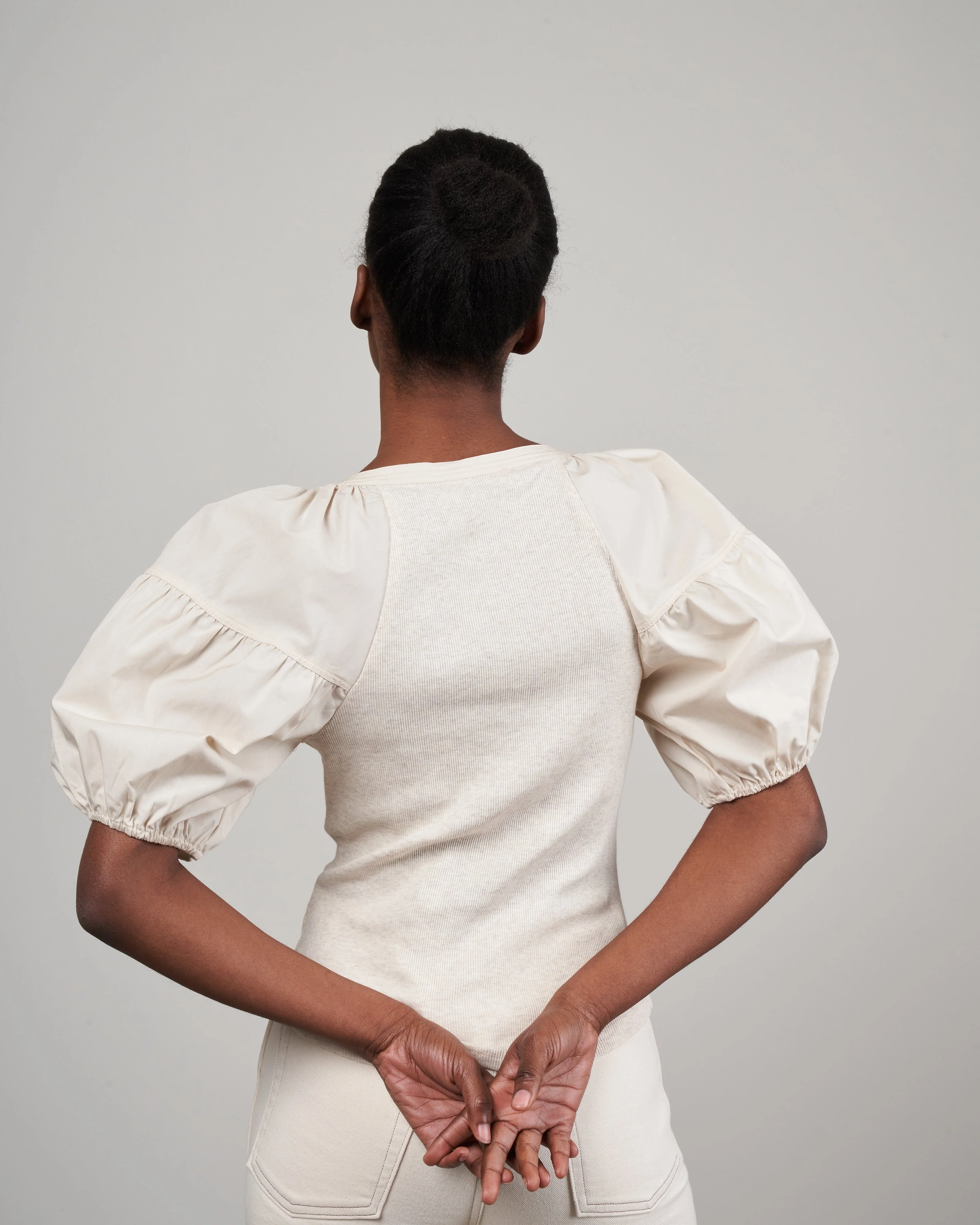 harlowe pullover - ivory melange - Image 4