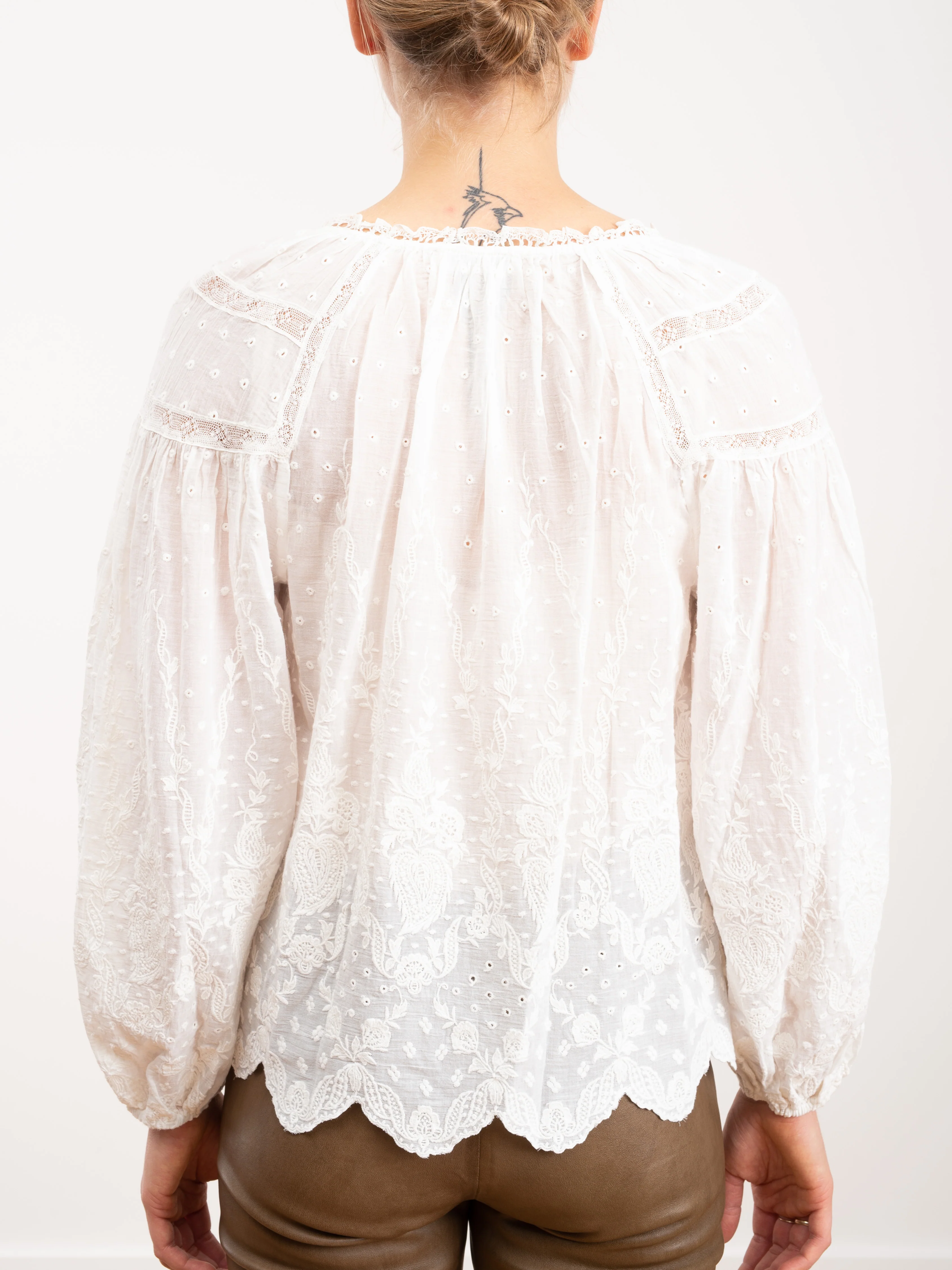 harper blouse - blanc - Image 4