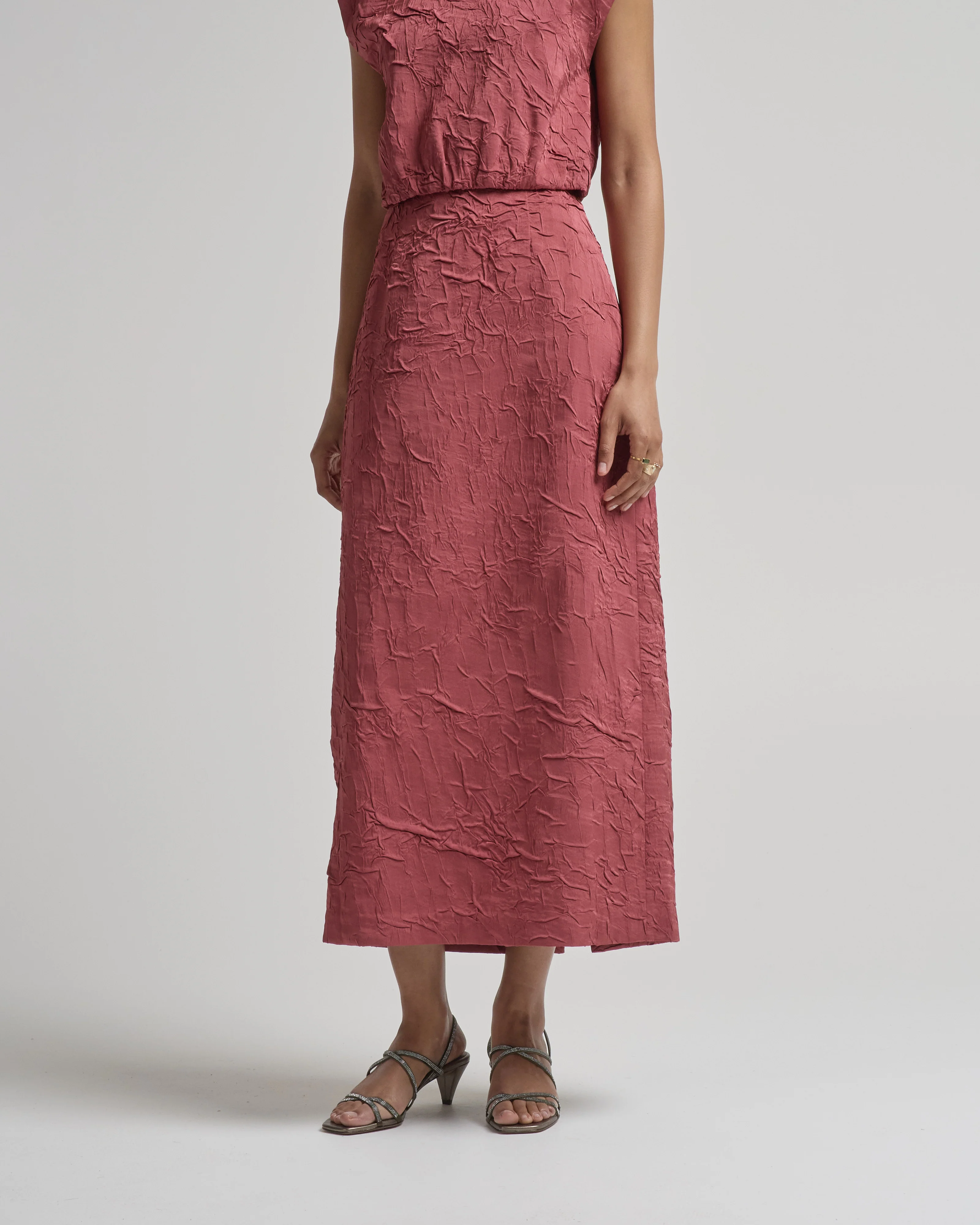 inez satin pencil skirt - Image 5
