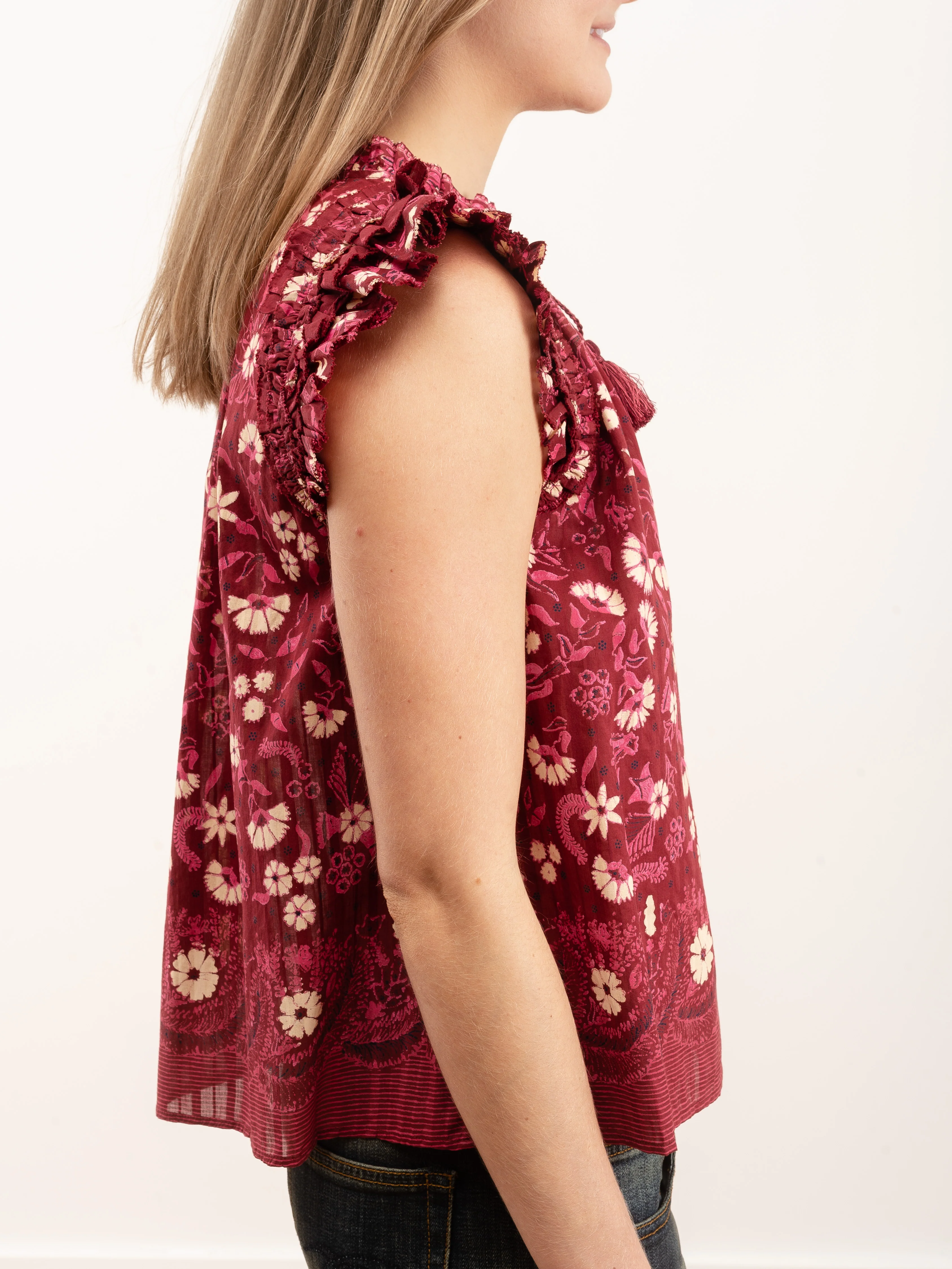 iris top - burgundy - Image 4