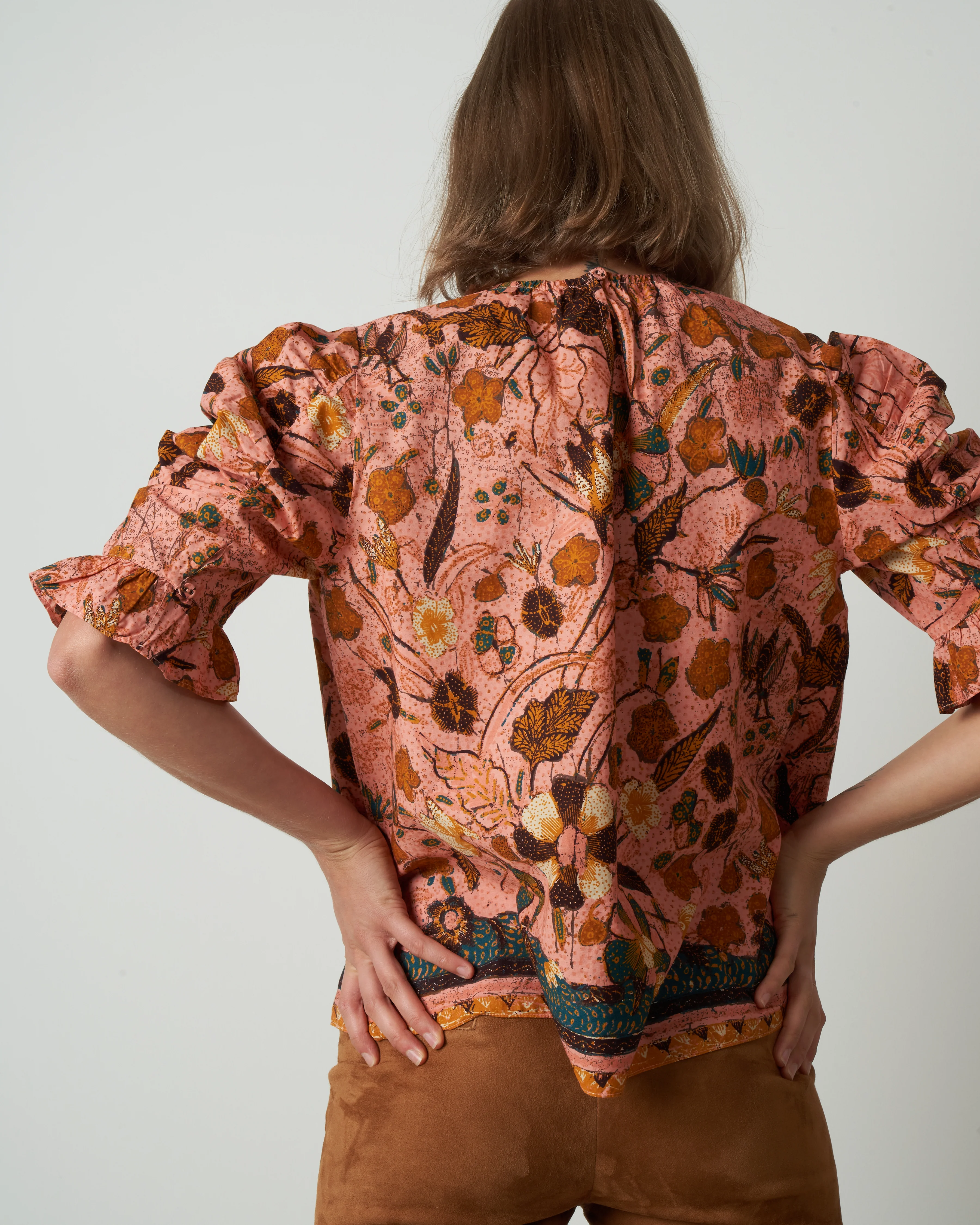 joni blouse - blush floral - Image 3