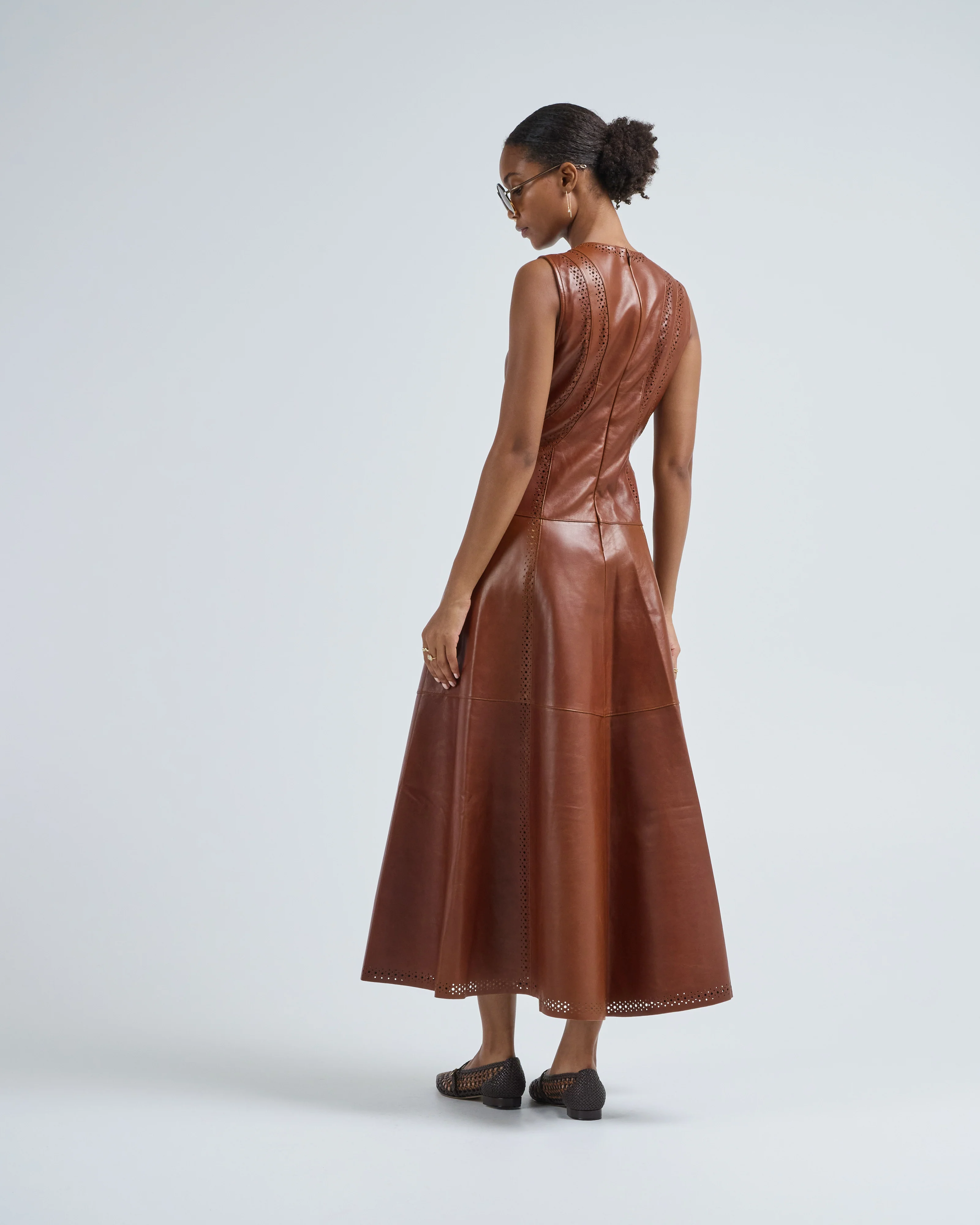 juliette leather sleeveless midi dress - Image 3