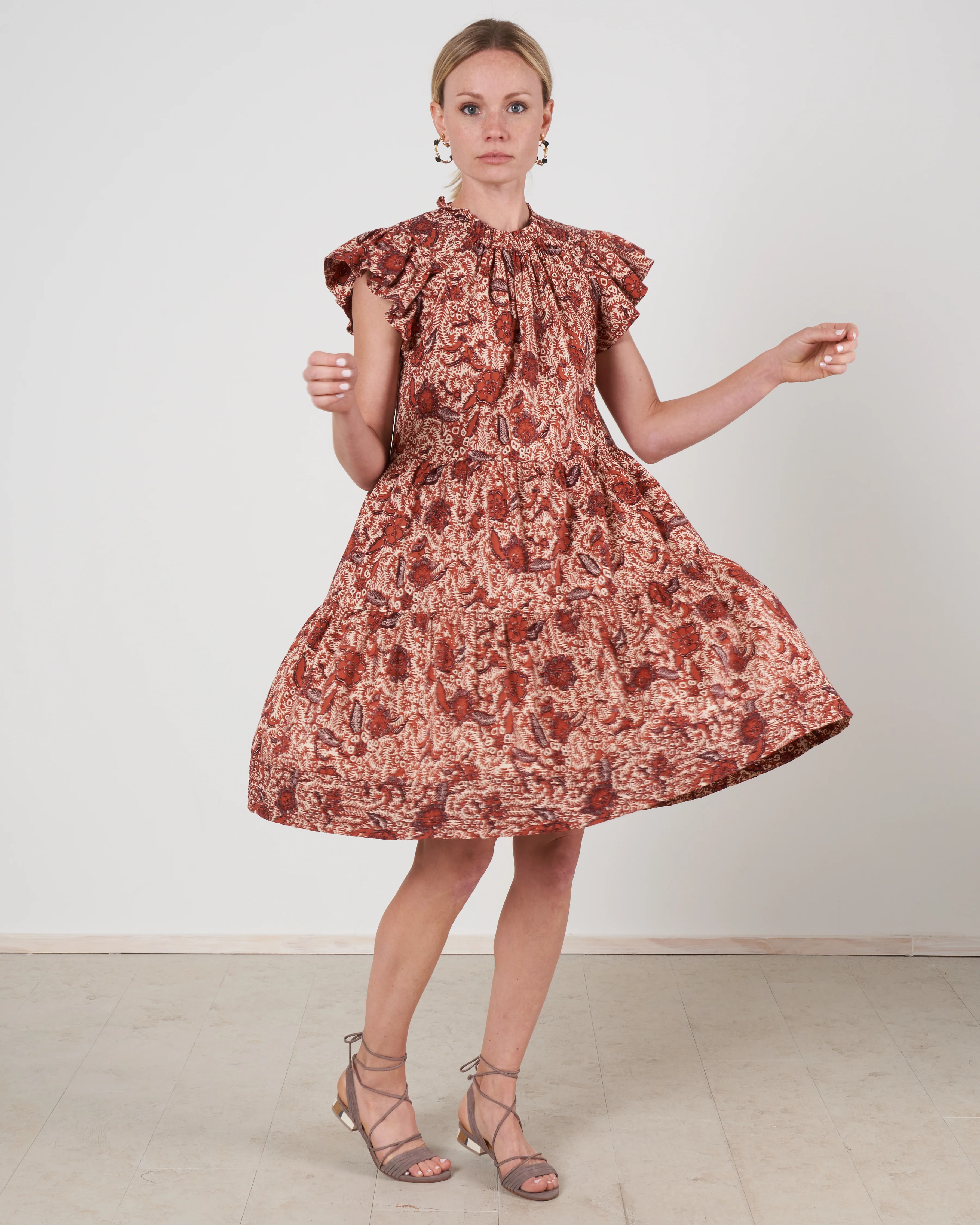 kasim dress - brick - Image 2